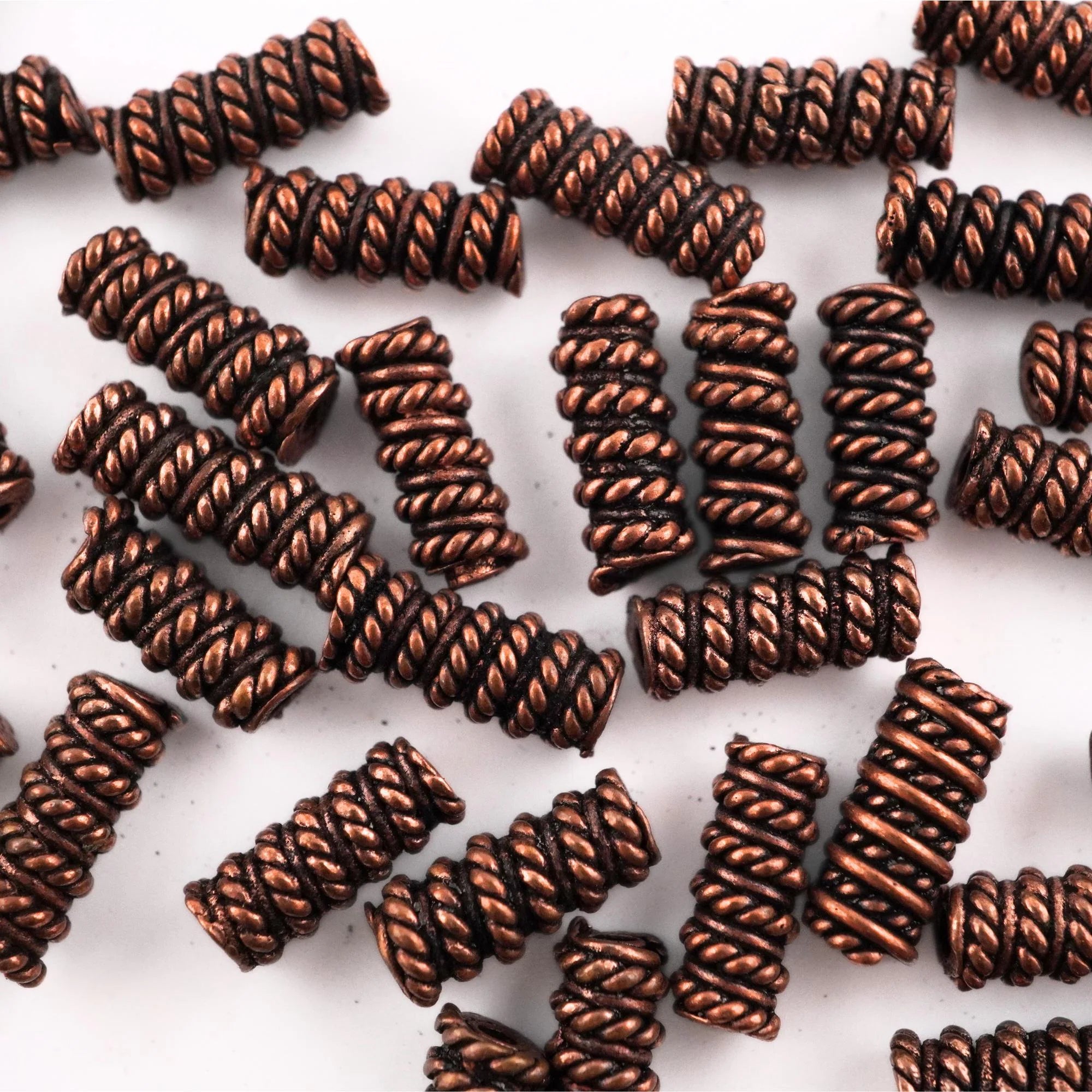 Real metal tube beads for handmade jewelry