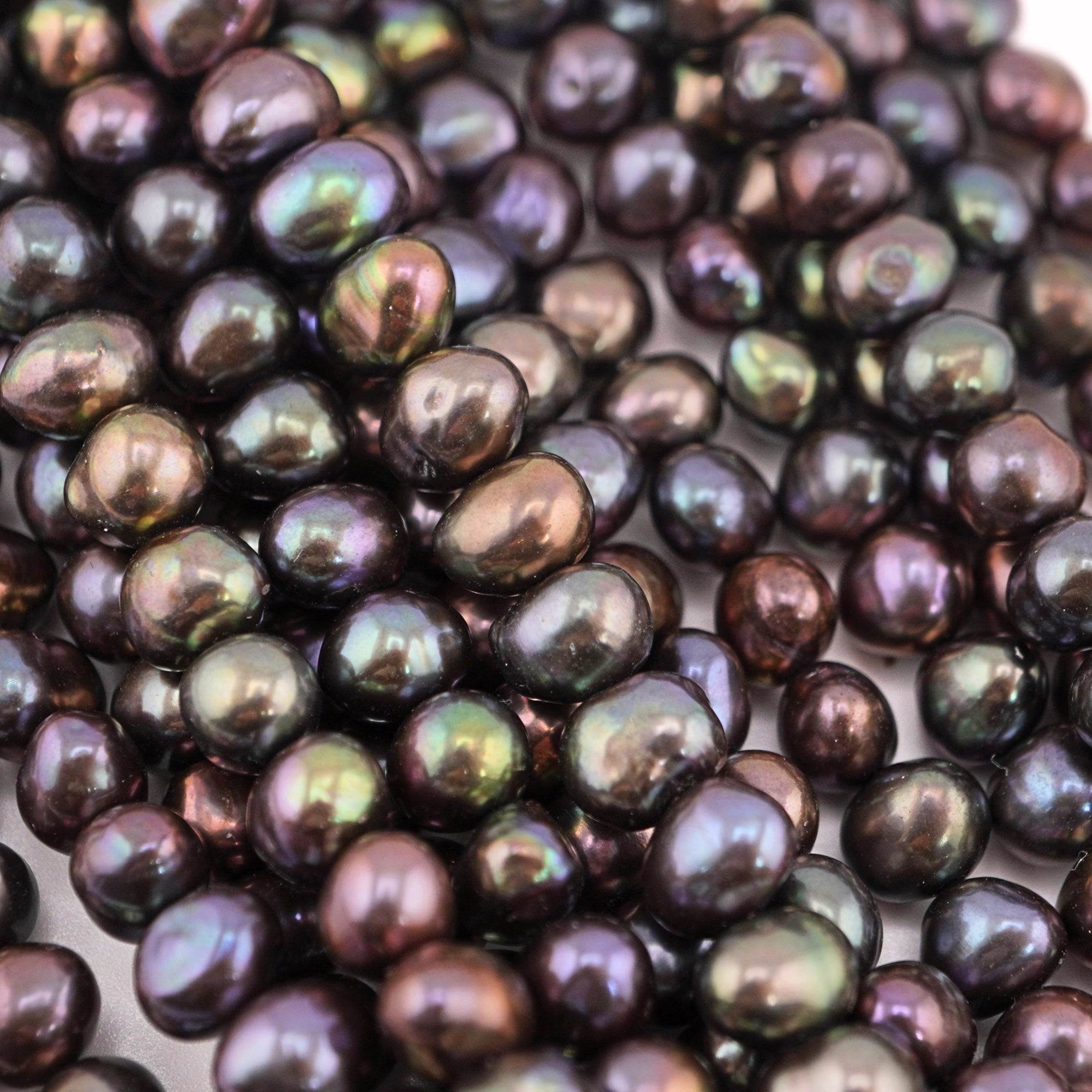 Real oval freshwater pearl beads