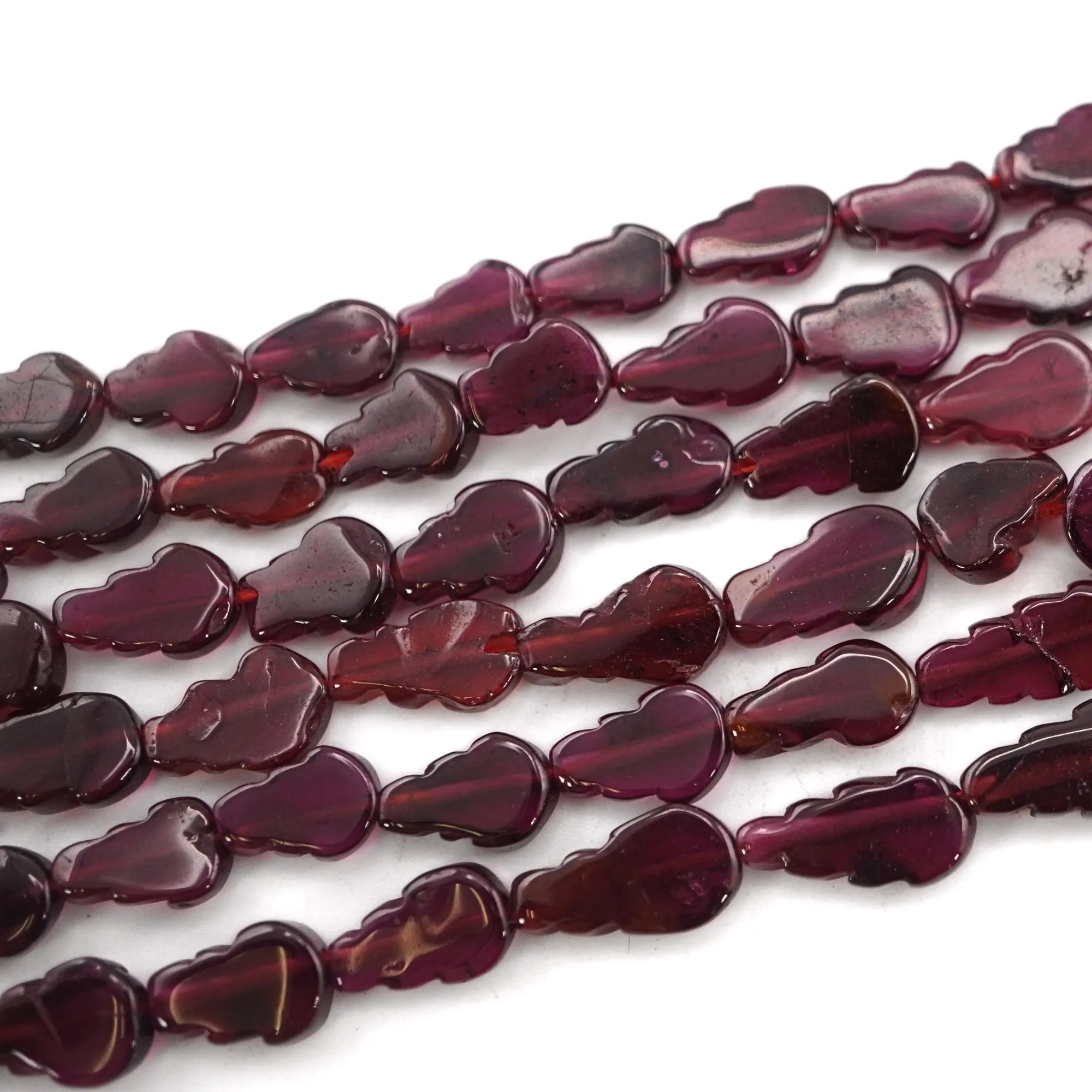 Red Garnet Smooth Pear Shape Gemstone Strand Beads