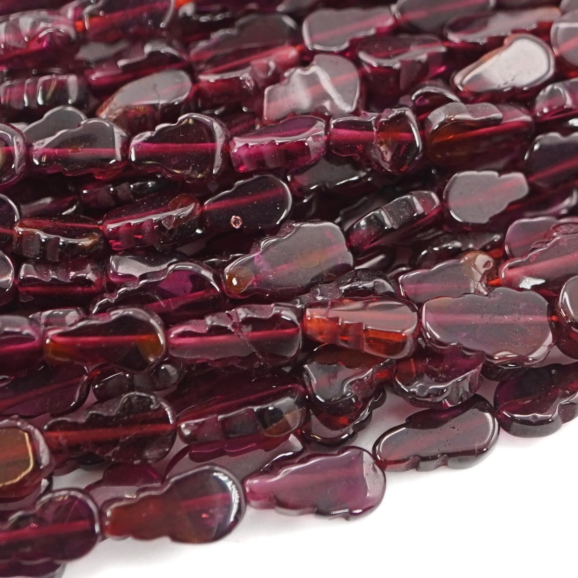 Red Garnet Smooth Pear Shape Gemstone Strand Beads