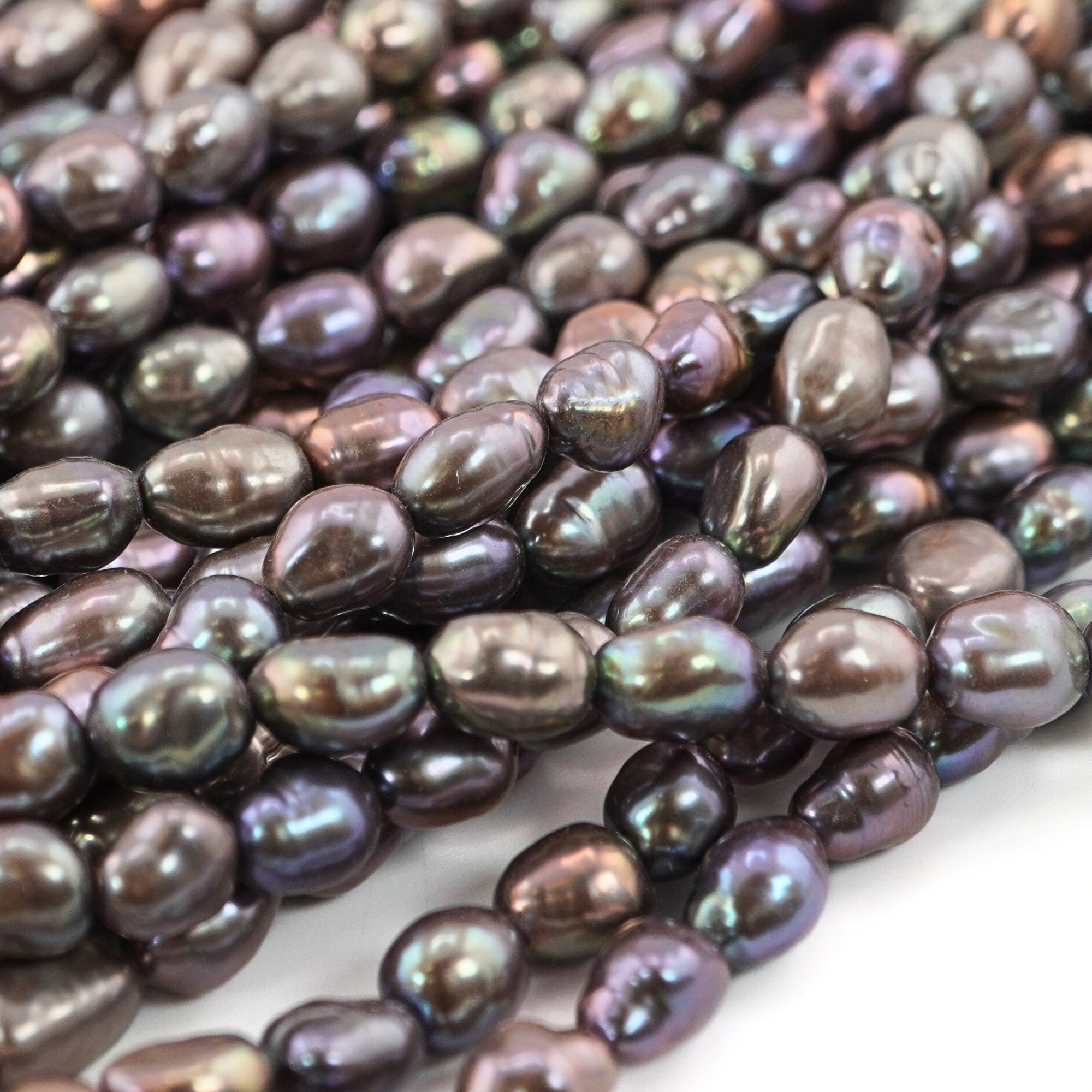 Rice shape peacock pearls wholesale online