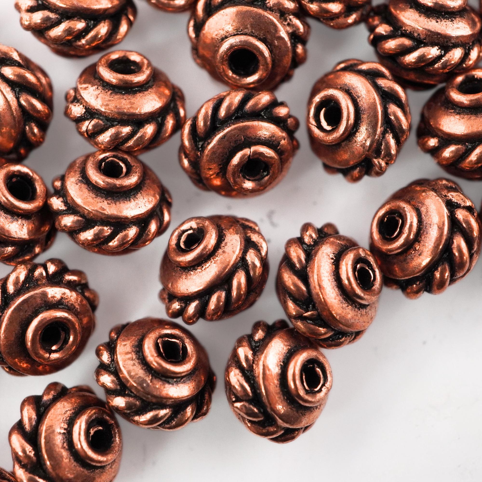 Rondelle TierraCast Copper Beads