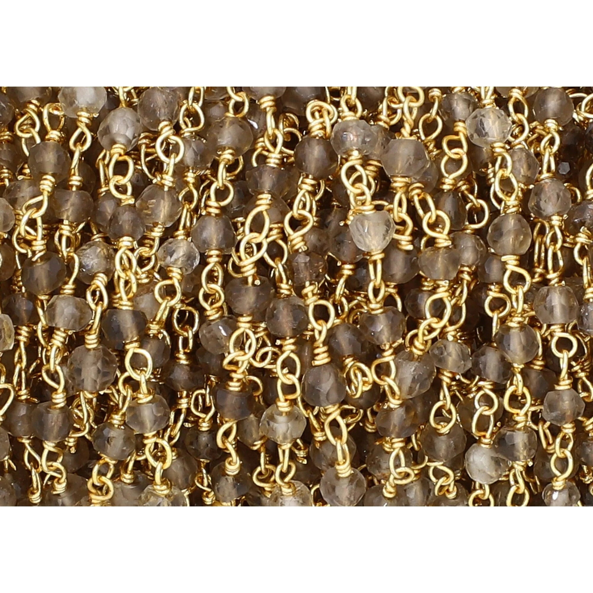 Rosary jewelry making supplies smoky quartz
