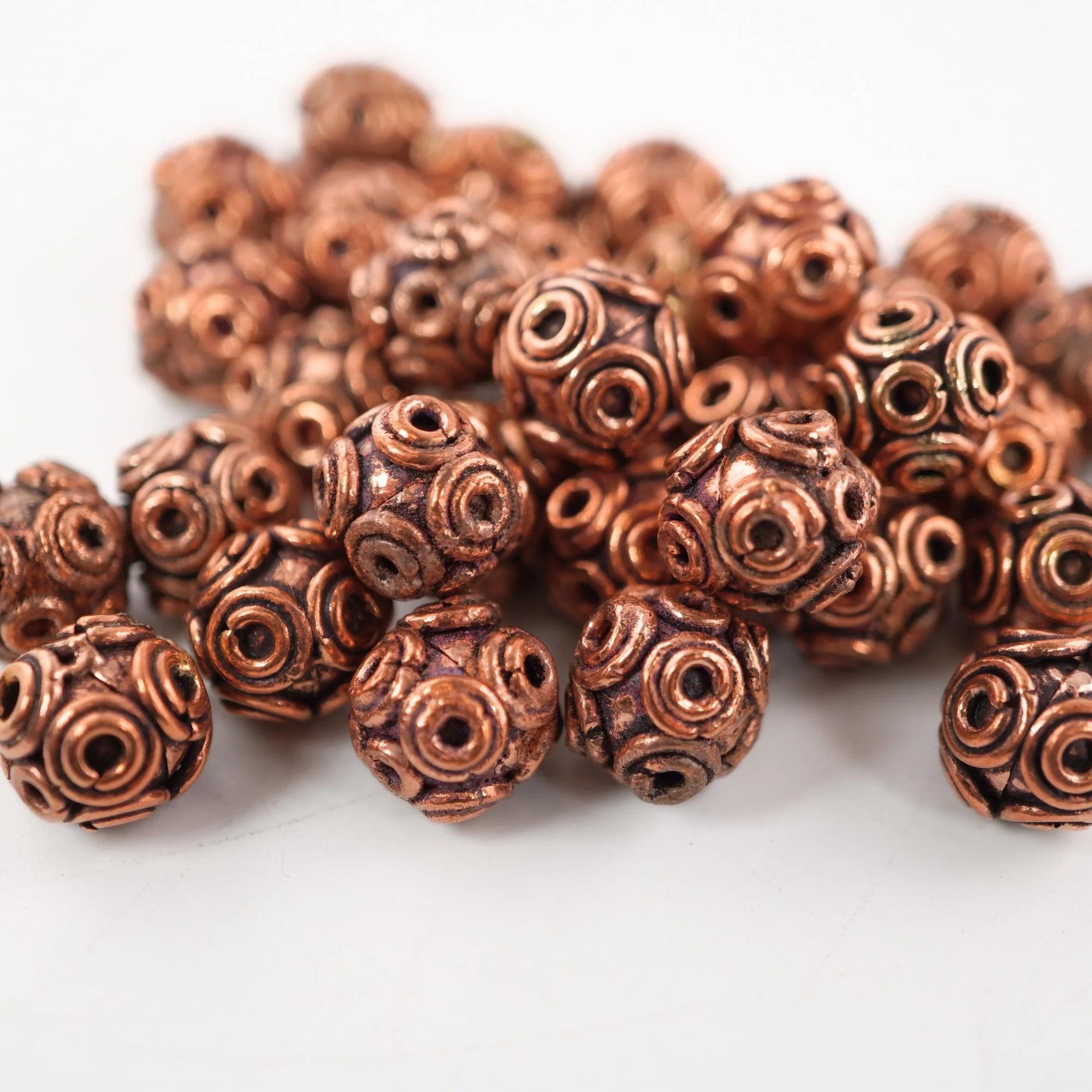 Round Metal Beads for DIY Jewelry Projects