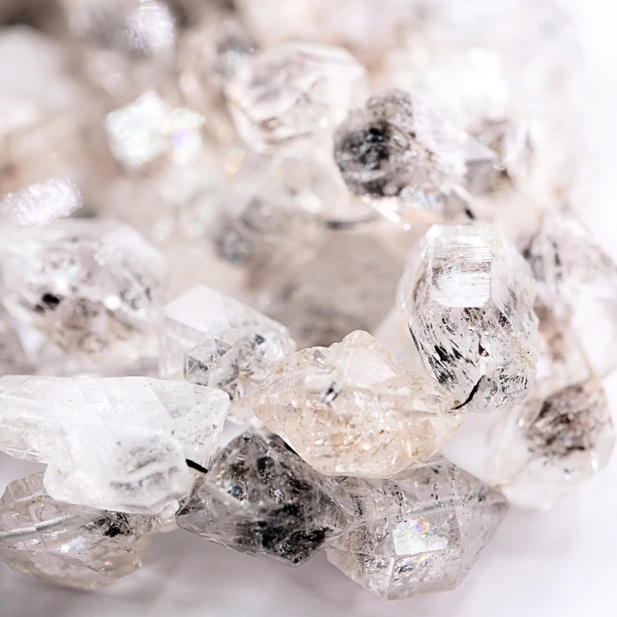 Rutilated Quartz Faceted Nugget Shape Gemstone Strand Beads