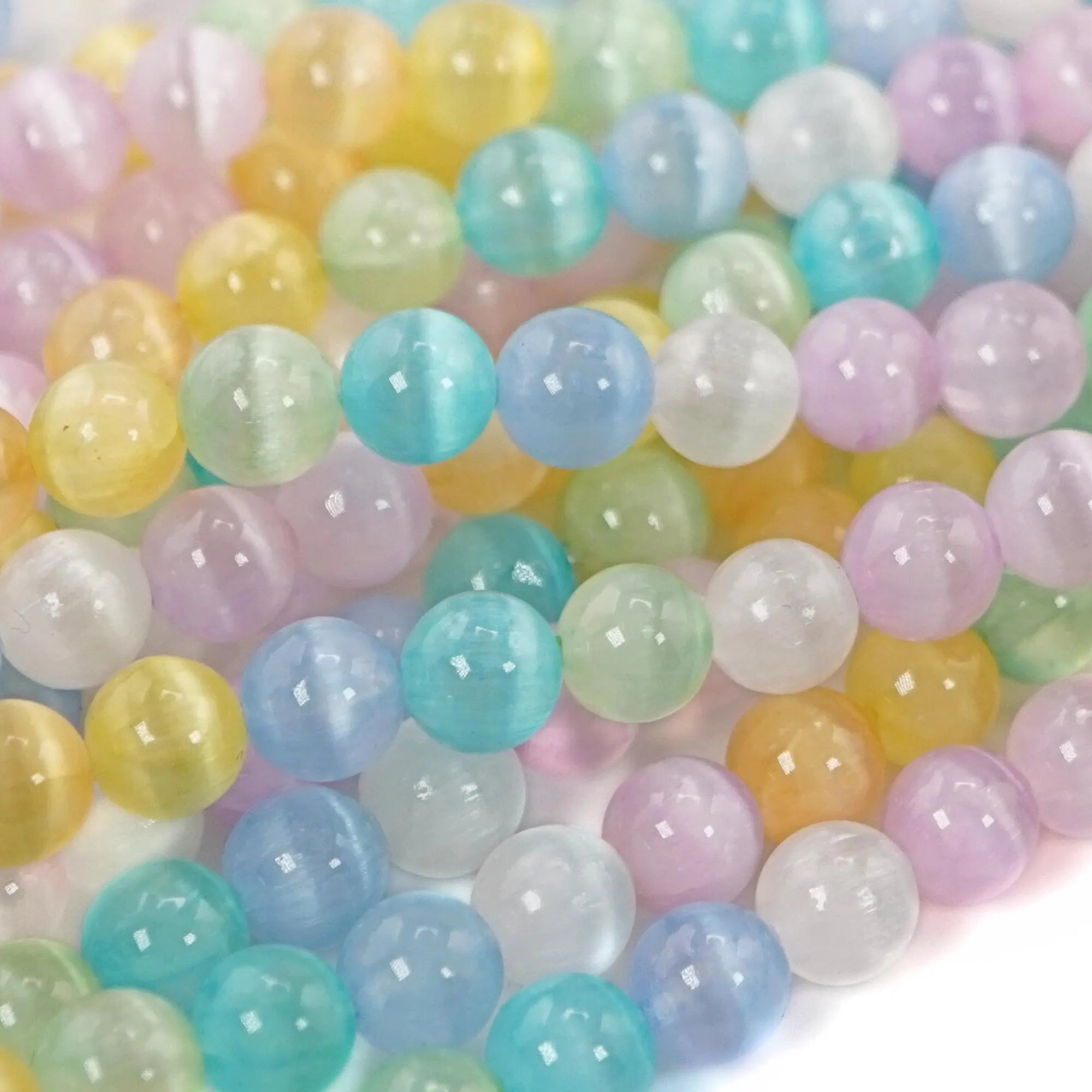 Selenite Gemstone Beads For Jewelry Making