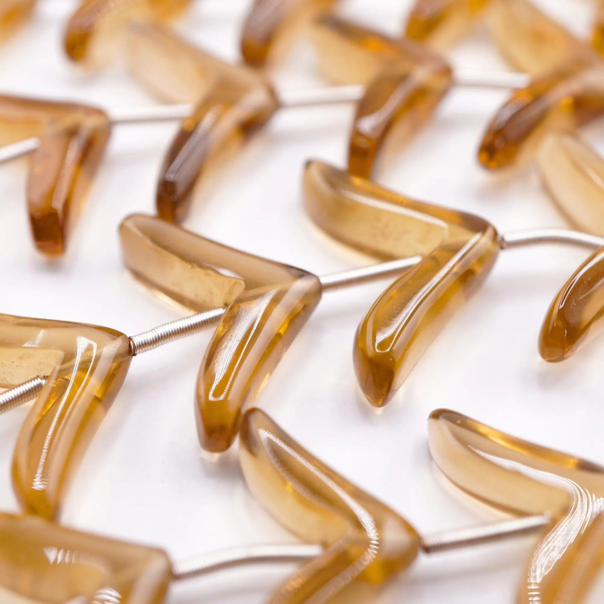 Smokey Quartz Smooth Wings Shape Gemstone Strand Beads