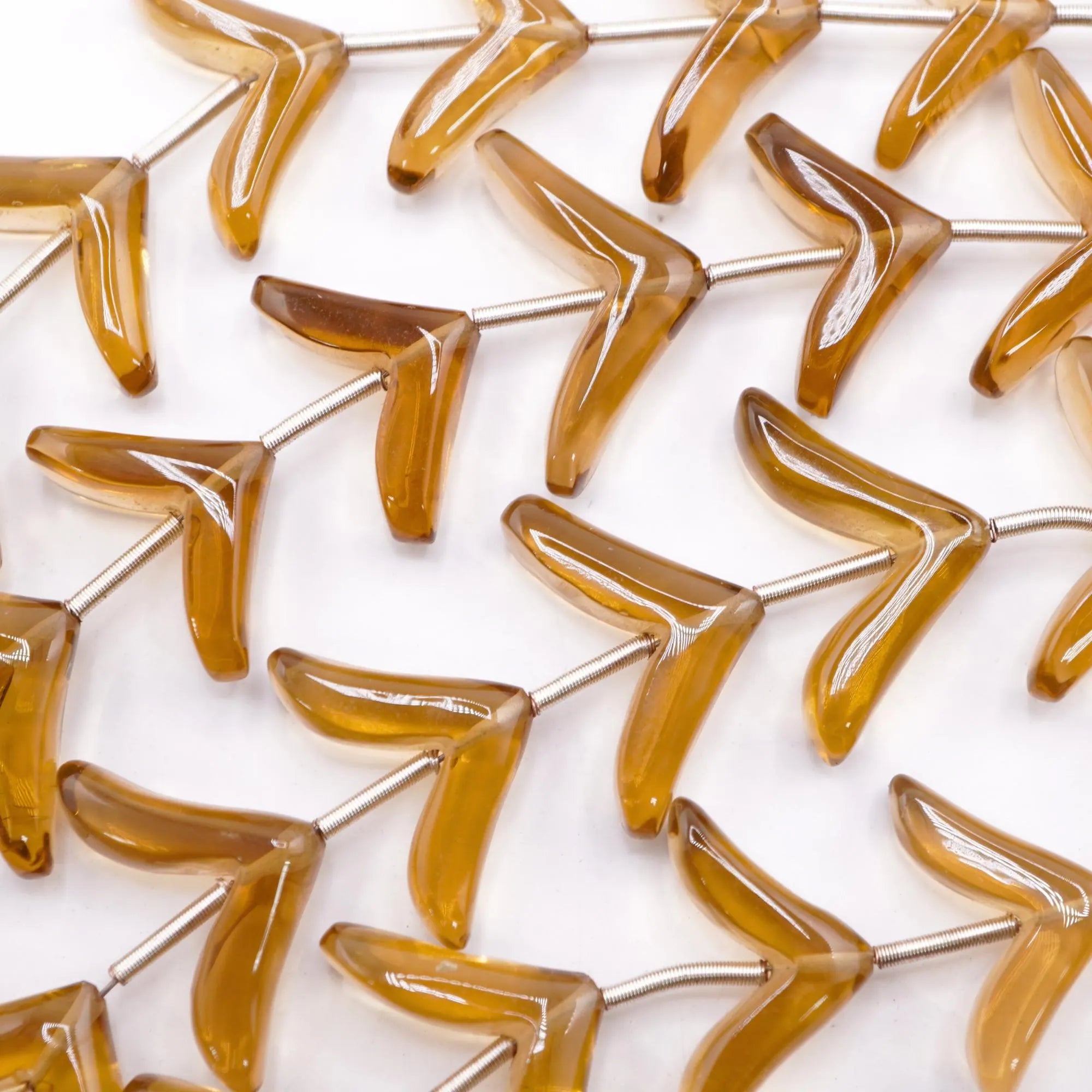 Smokey Quartz Smooth Wings Shape Gemstone Strand Beads