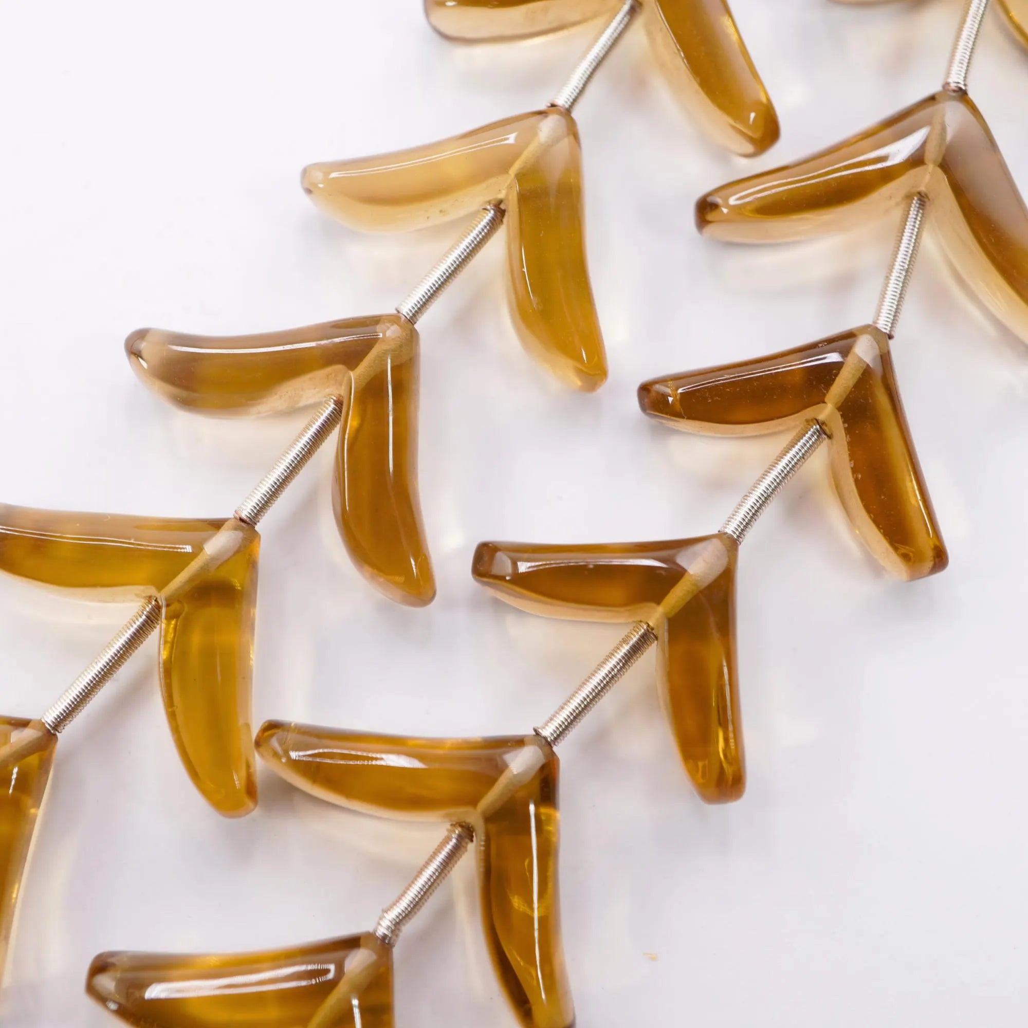 Smokey Quartz Smooth Wings Shape Gemstone Strand Beads