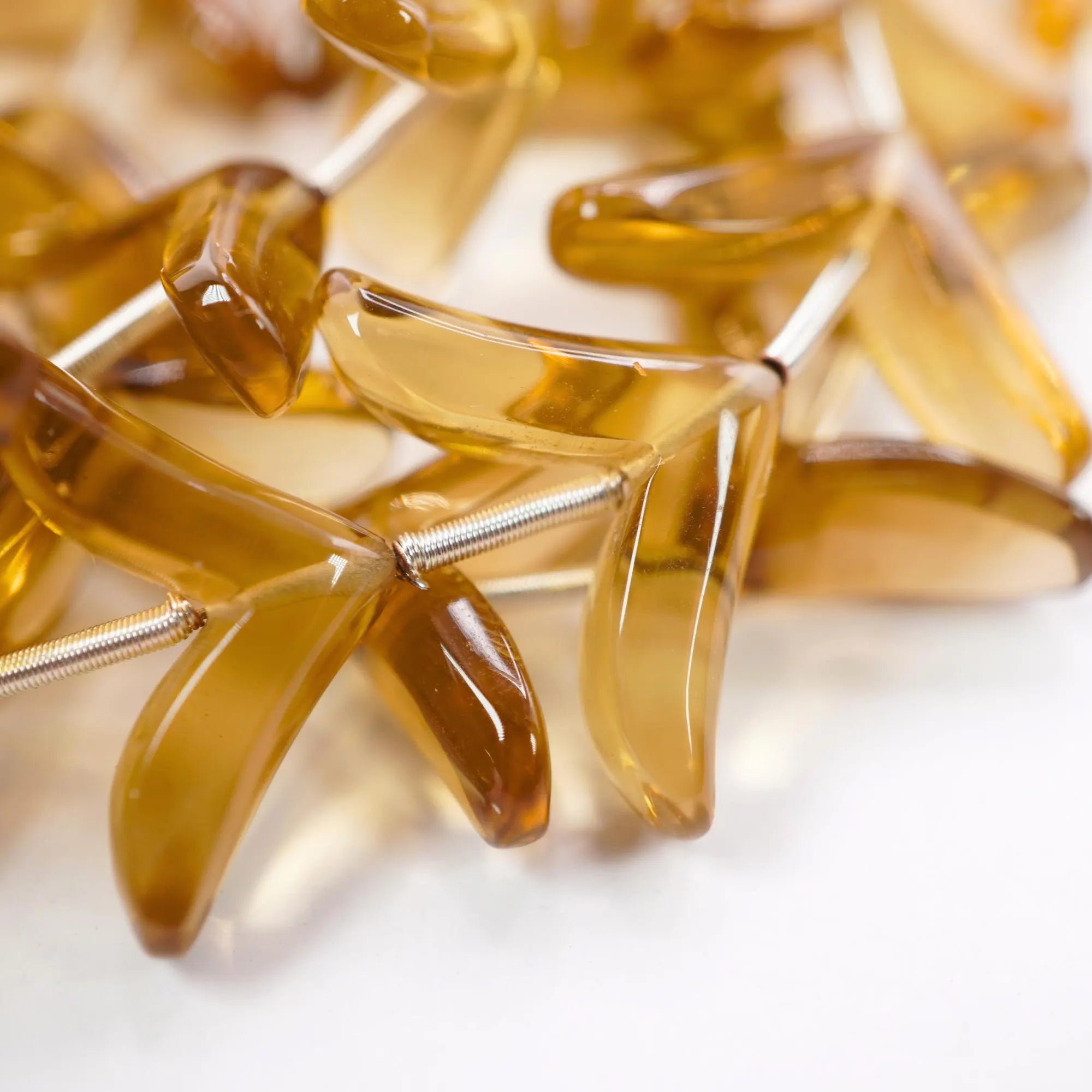 Smokey Quartz Smooth Wings Shape Gemstone Strand Beads