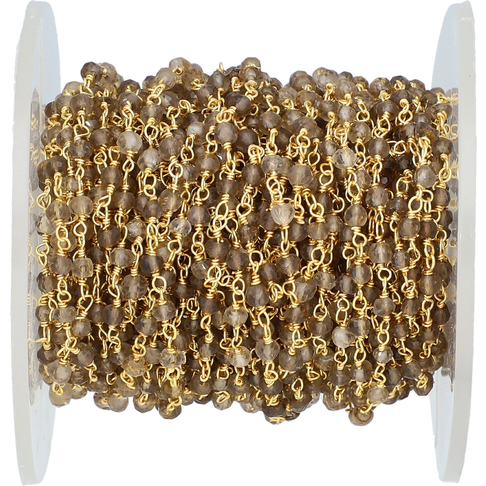 Smoky quartz gold chain for bracelets