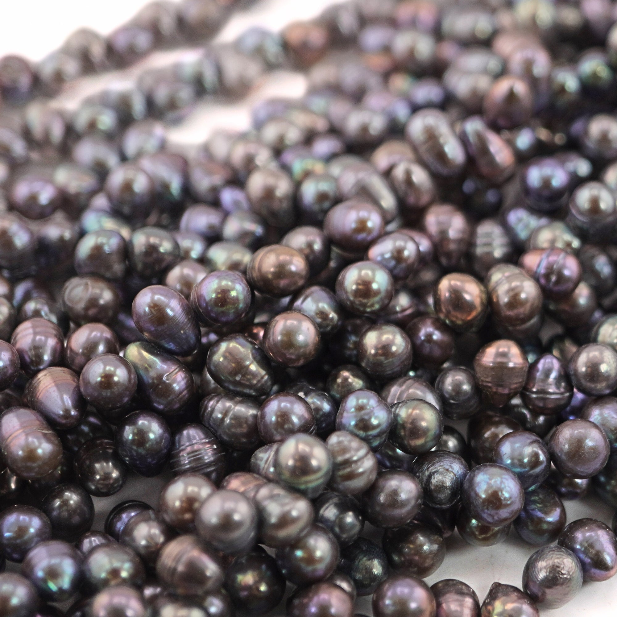 Smooth Button Shape Freshwater Baroque Pearl Beads