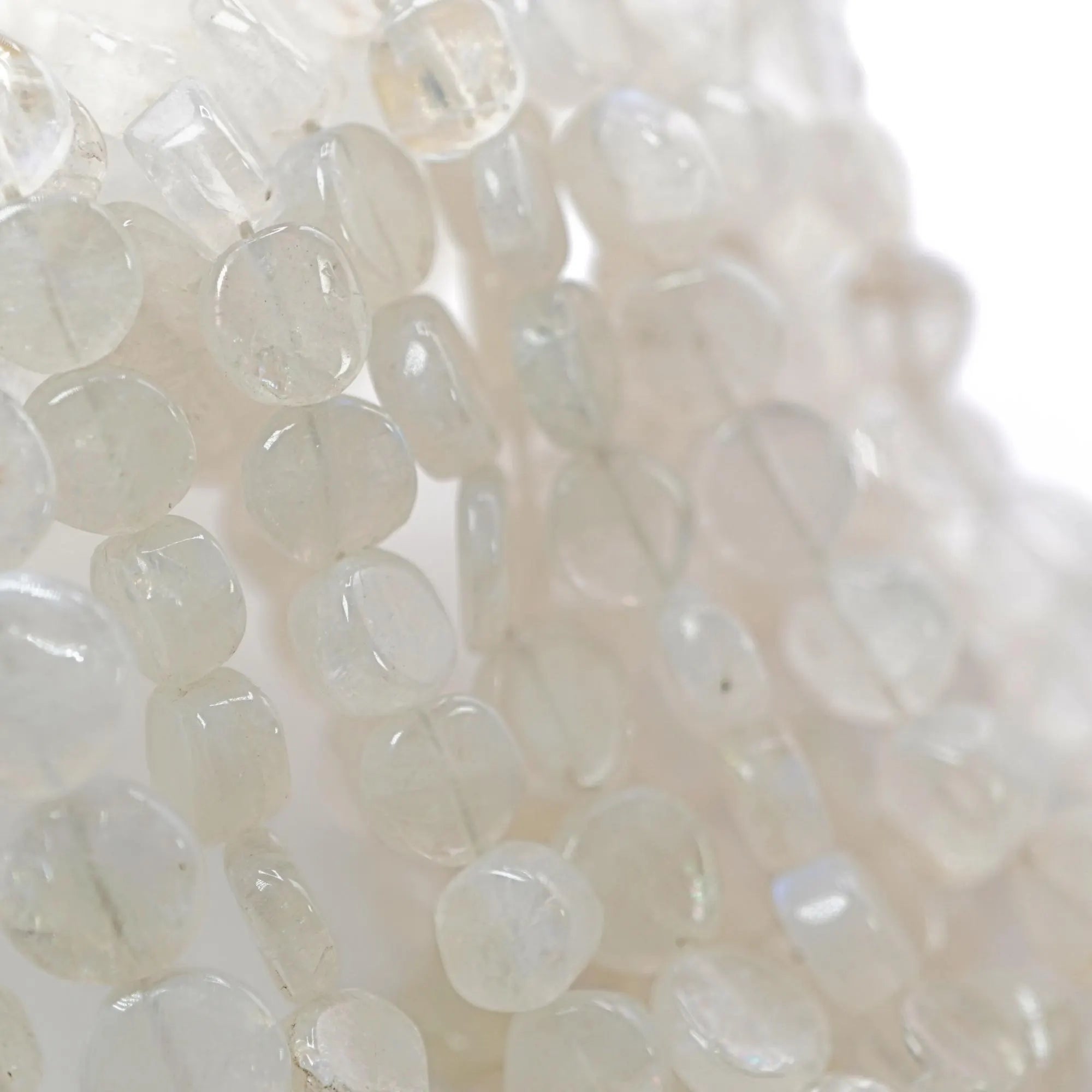 Smooth rainbow beads coin shape