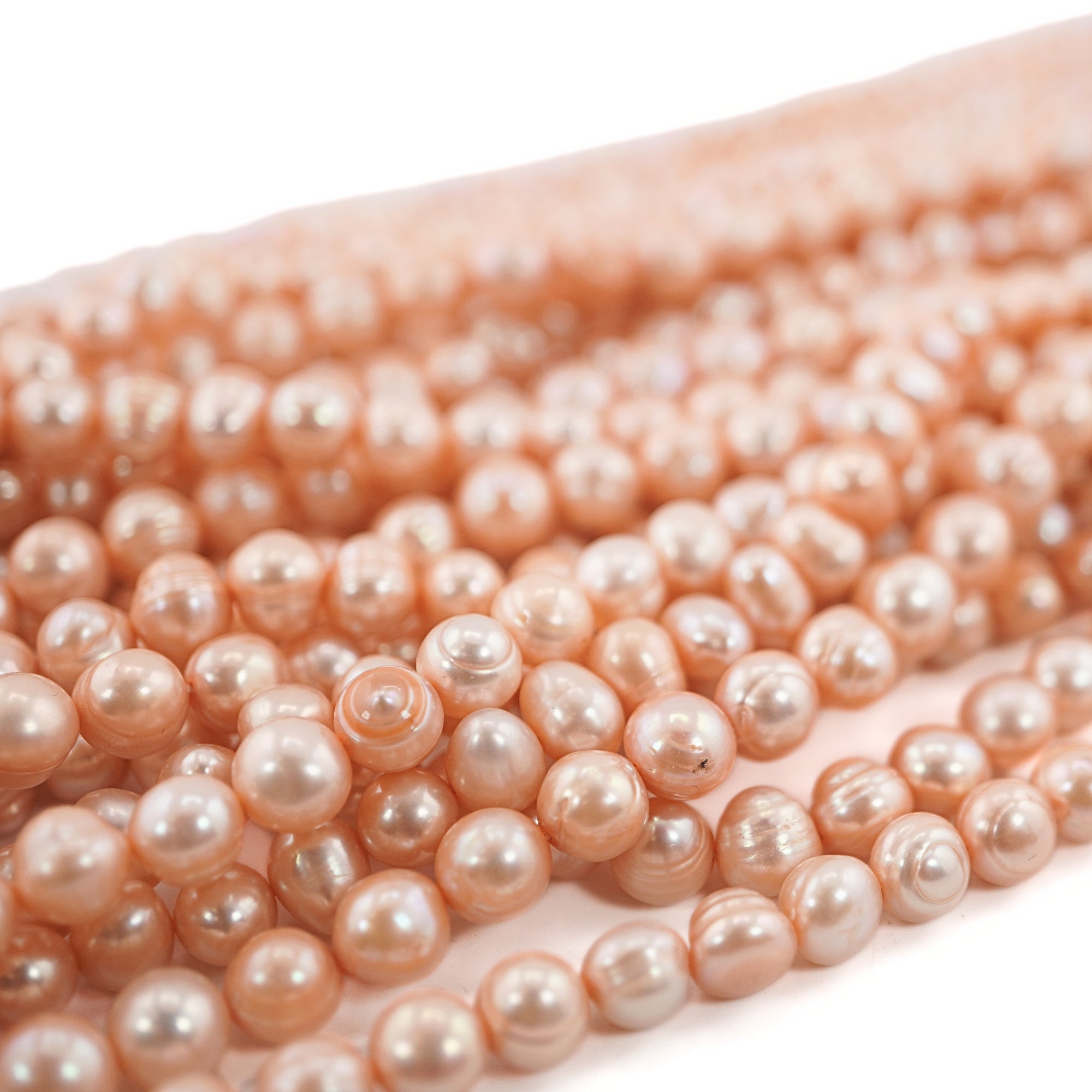 Soft Peach Freshwater Pearls for Jewelry Projects