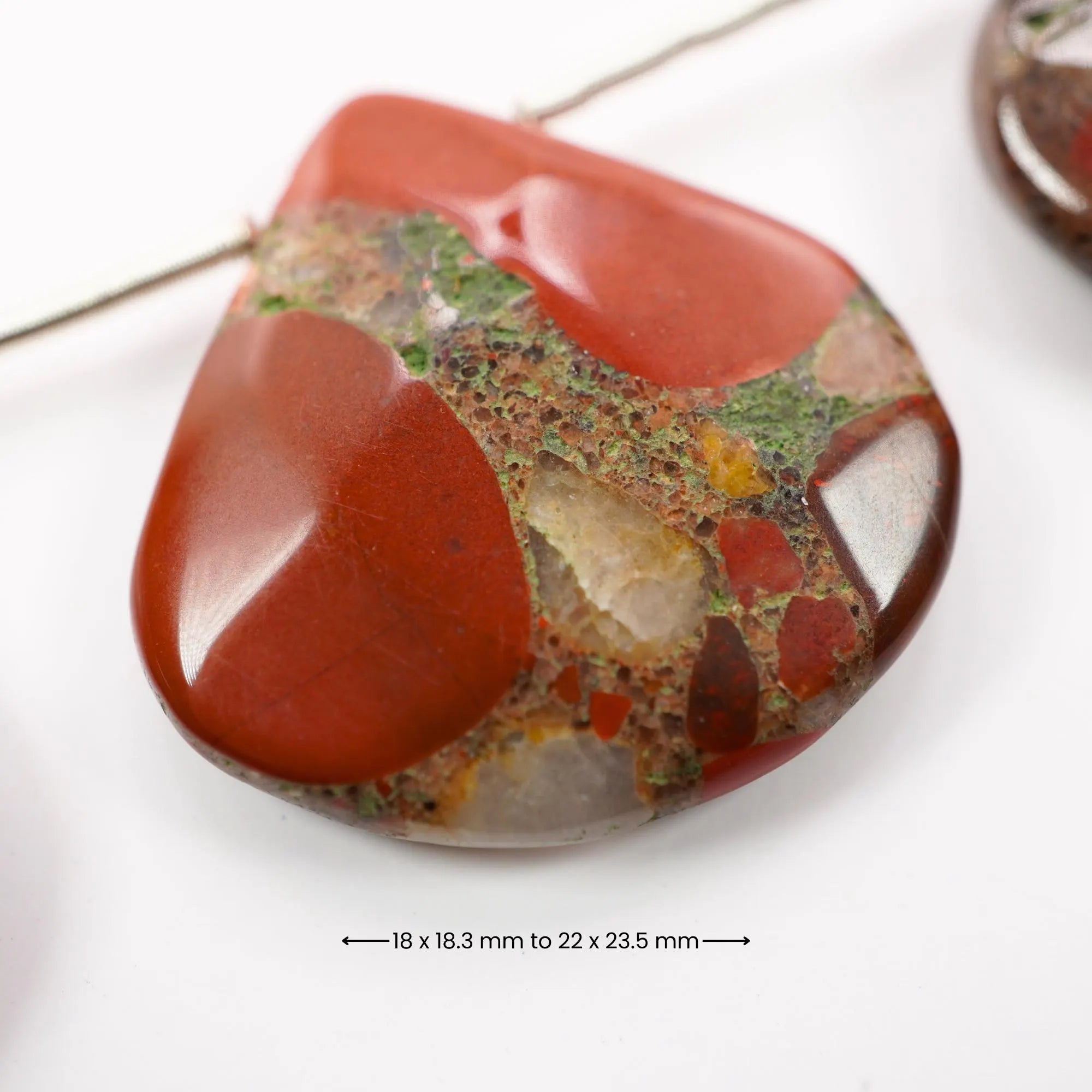 Spotted Chalcedony Smooth Heart Gemstone Strand Beads