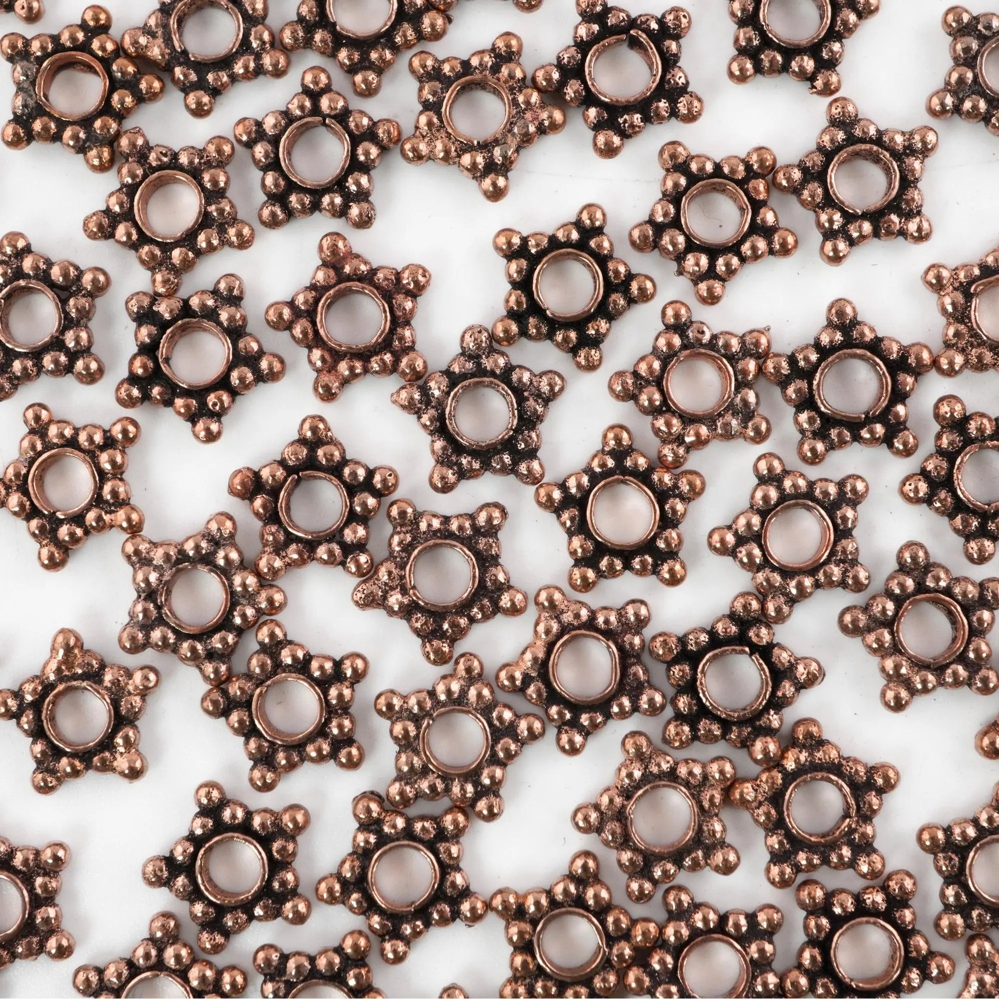 Star shaped large hole spacer beads