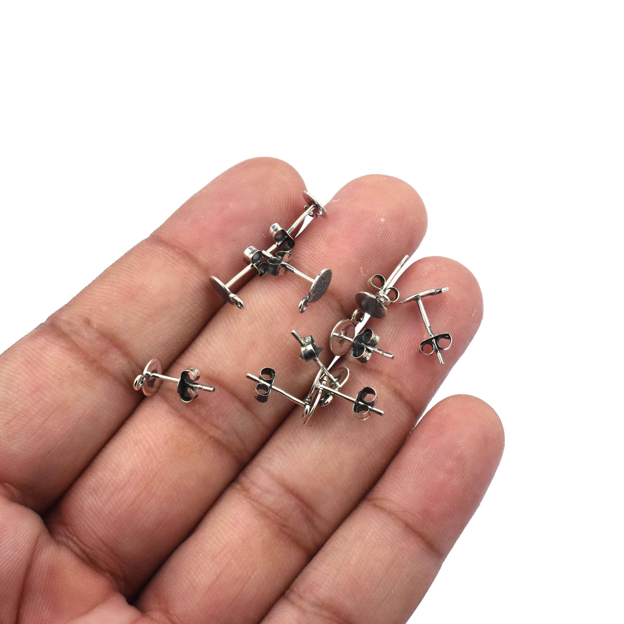 Stardust Coin Disc Earrings in Sterling Silver for DIY Jewelry