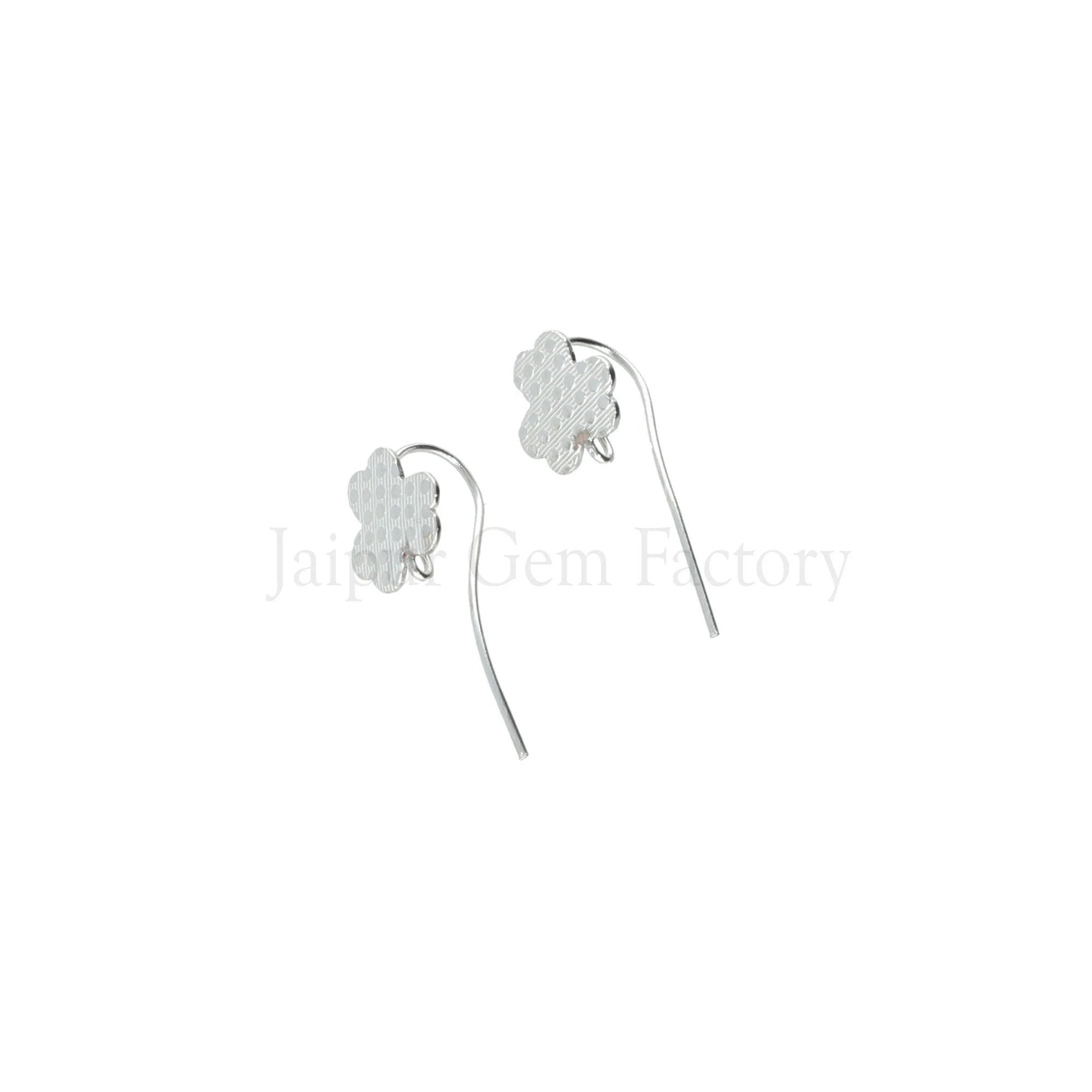 Sterling Silver Clover Ear Wires 925 Ear Hook