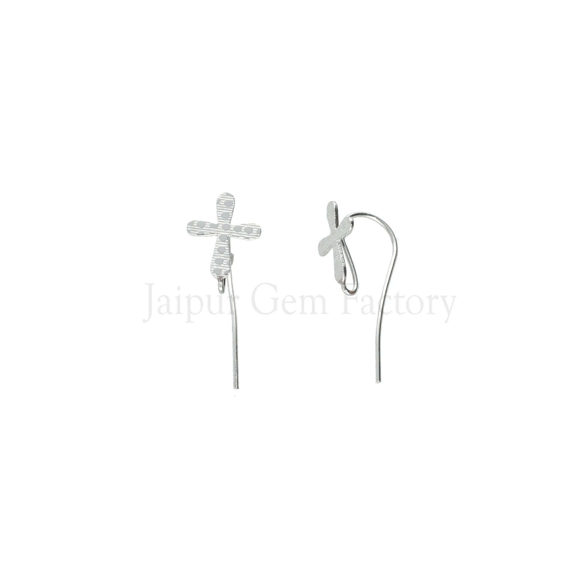 Sterling Silver Cross Ear Wires 925 Ear Hooks