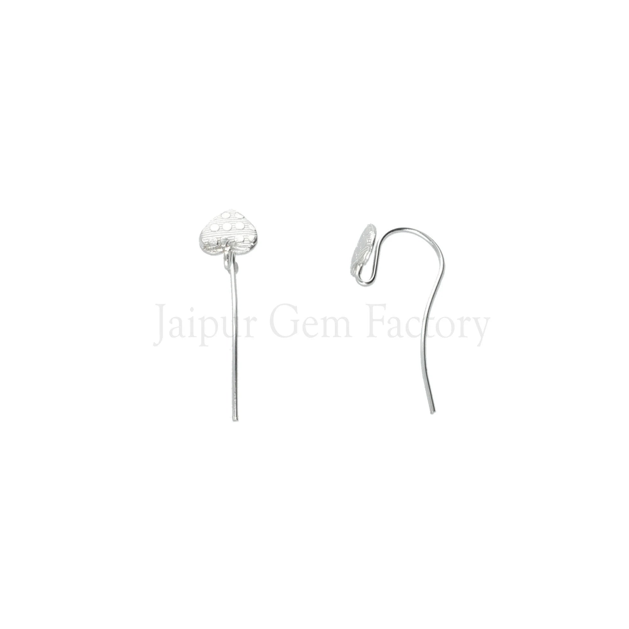 Sterling Silver Heart Ear Wire 925 Ear Hooks
