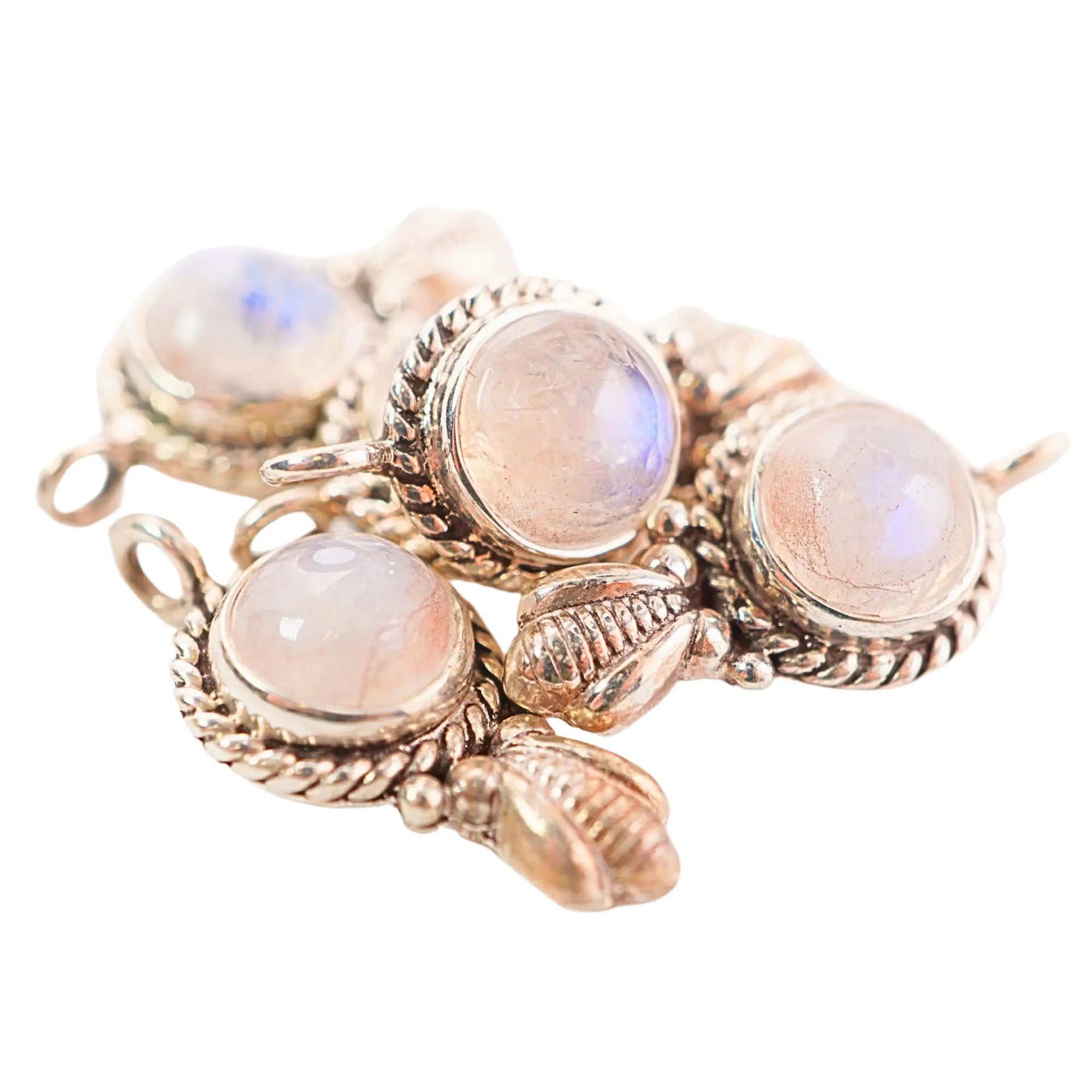 Sterling silver moonstone pendant for making jewelry