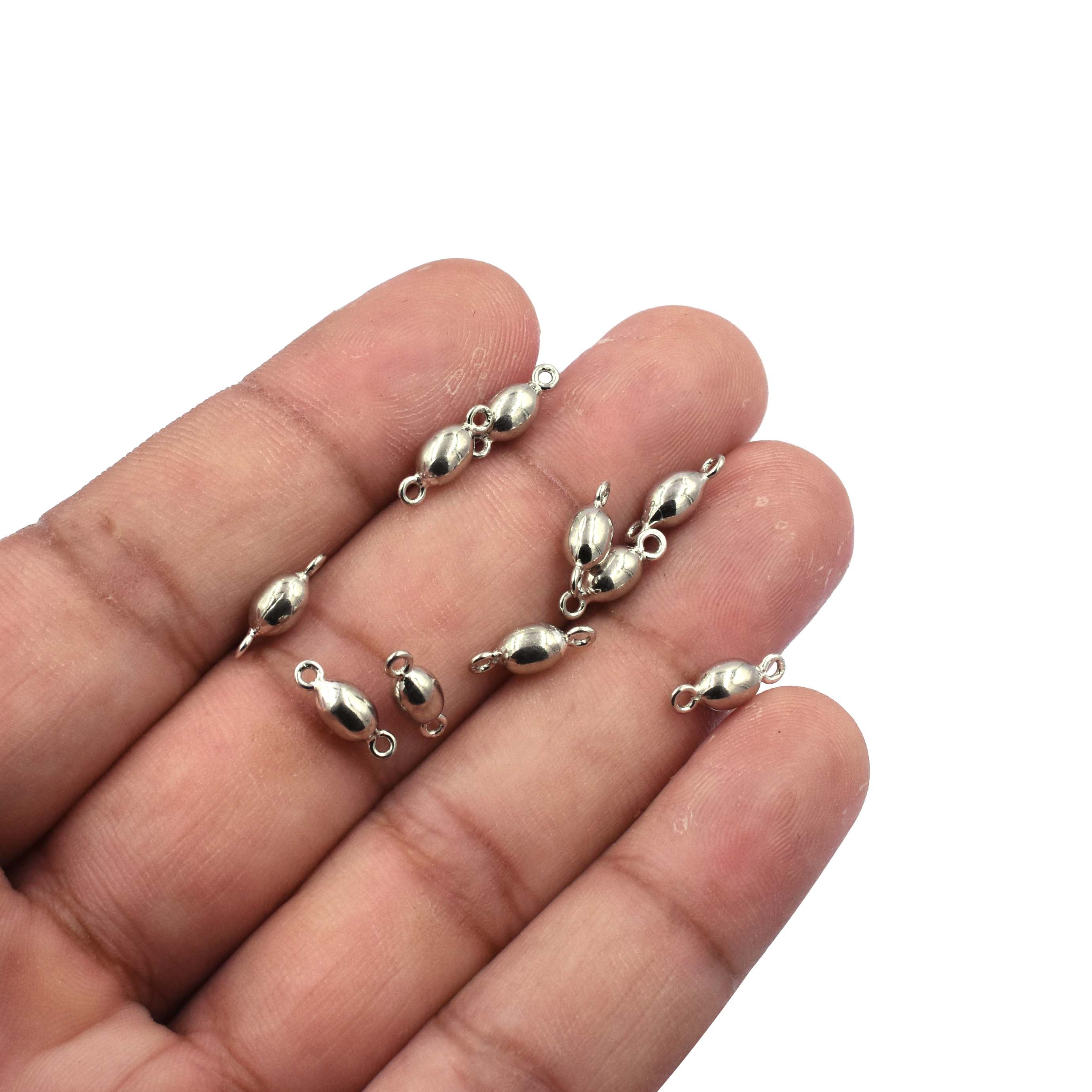 Sterling silver pipe link connector findings