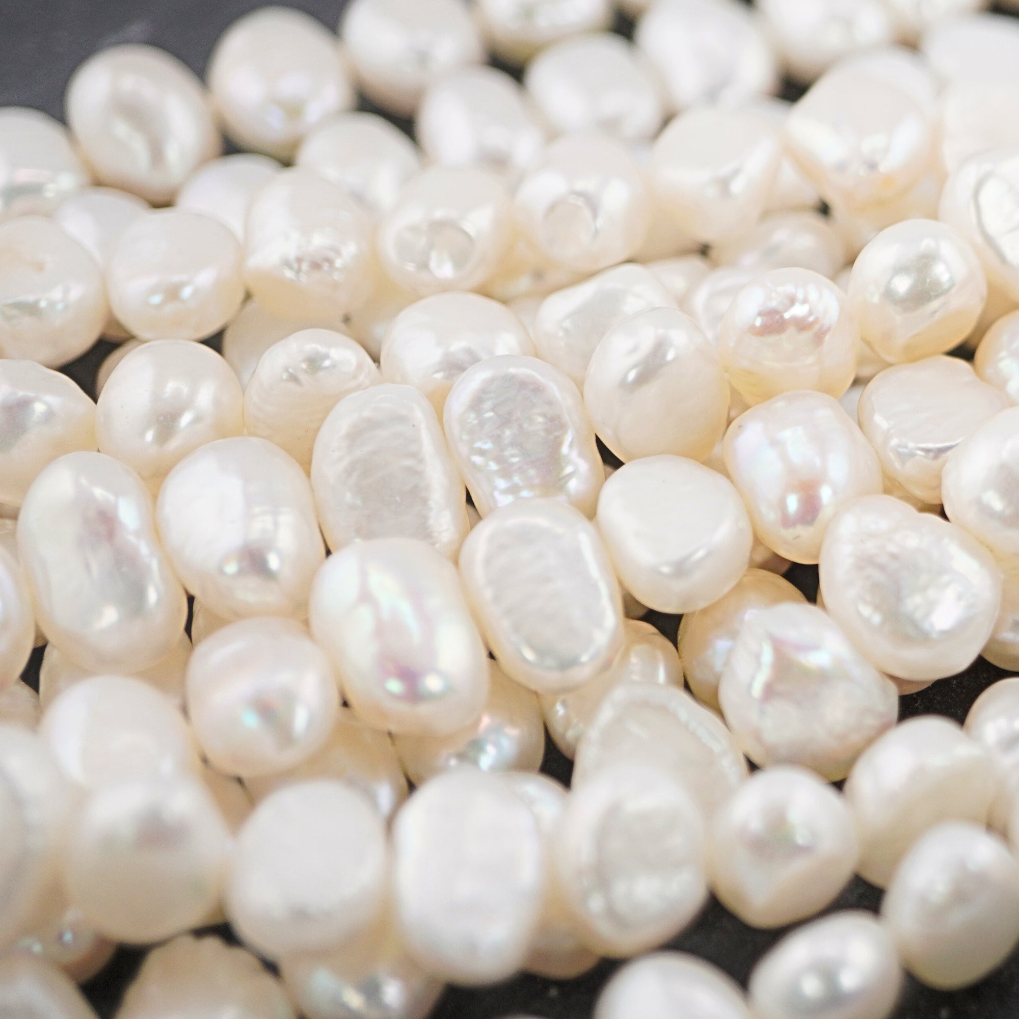 Stunning White Freshwater Pearls with Natural Iridescence