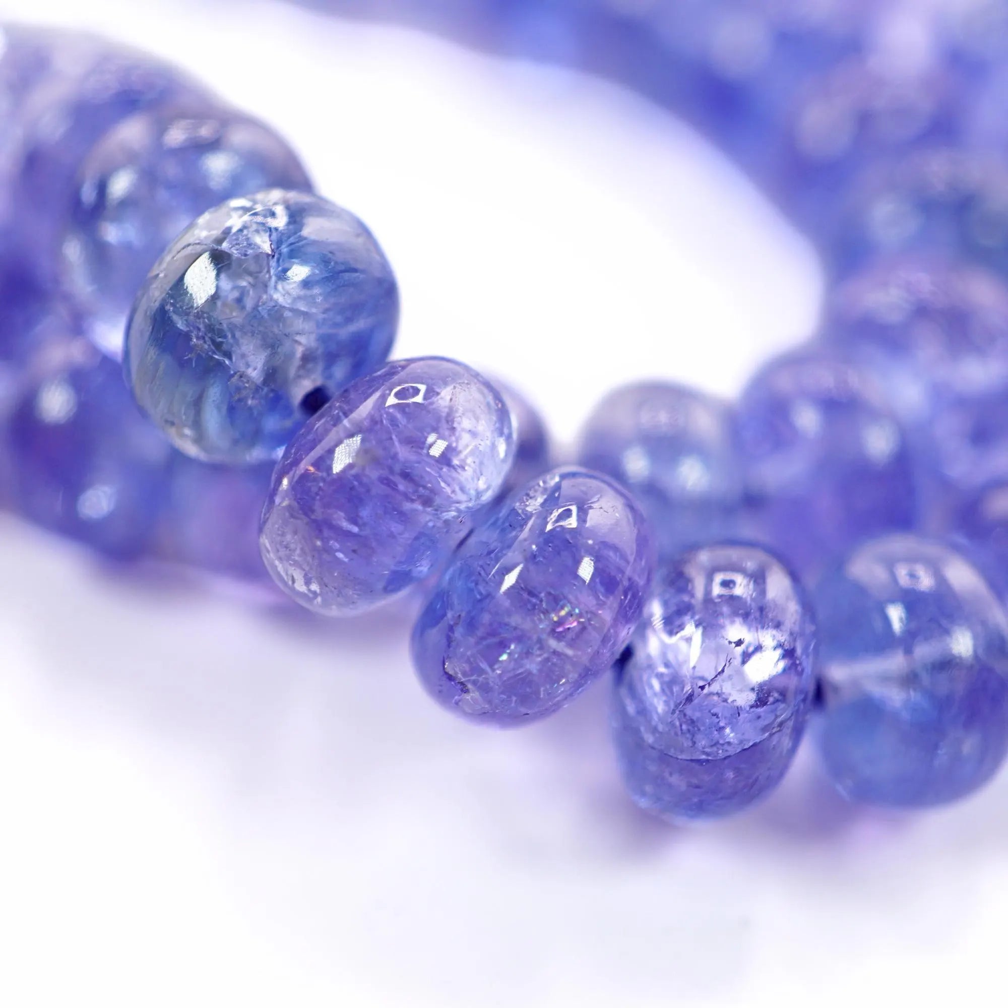 Tanzanite Smooth Rondelle Shape Gemstone Strand Beads