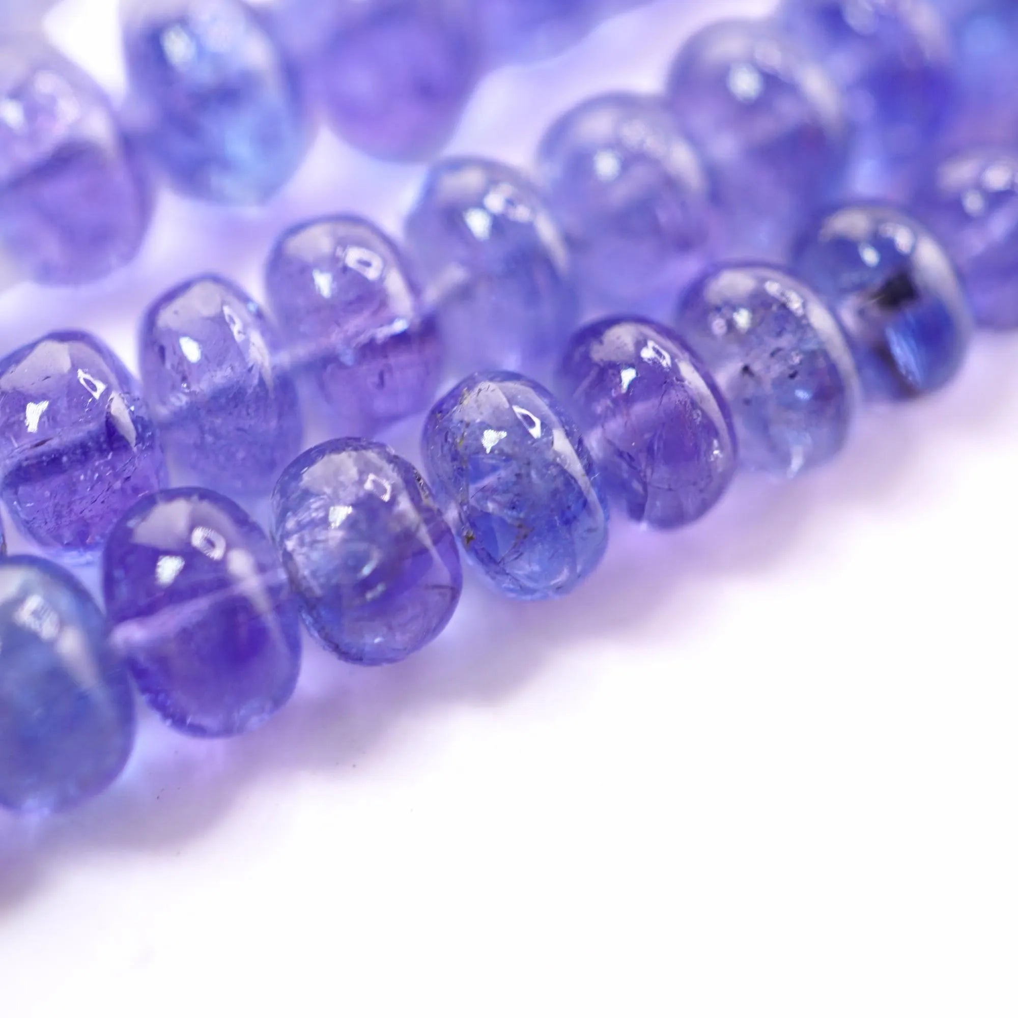 Tanzanite Smooth Rondelle Shape Gemstone Strand Beads