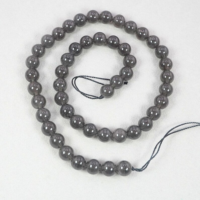 Tektite Smooth Round Shape 8mm Gemstone Beads for Jewelry Making