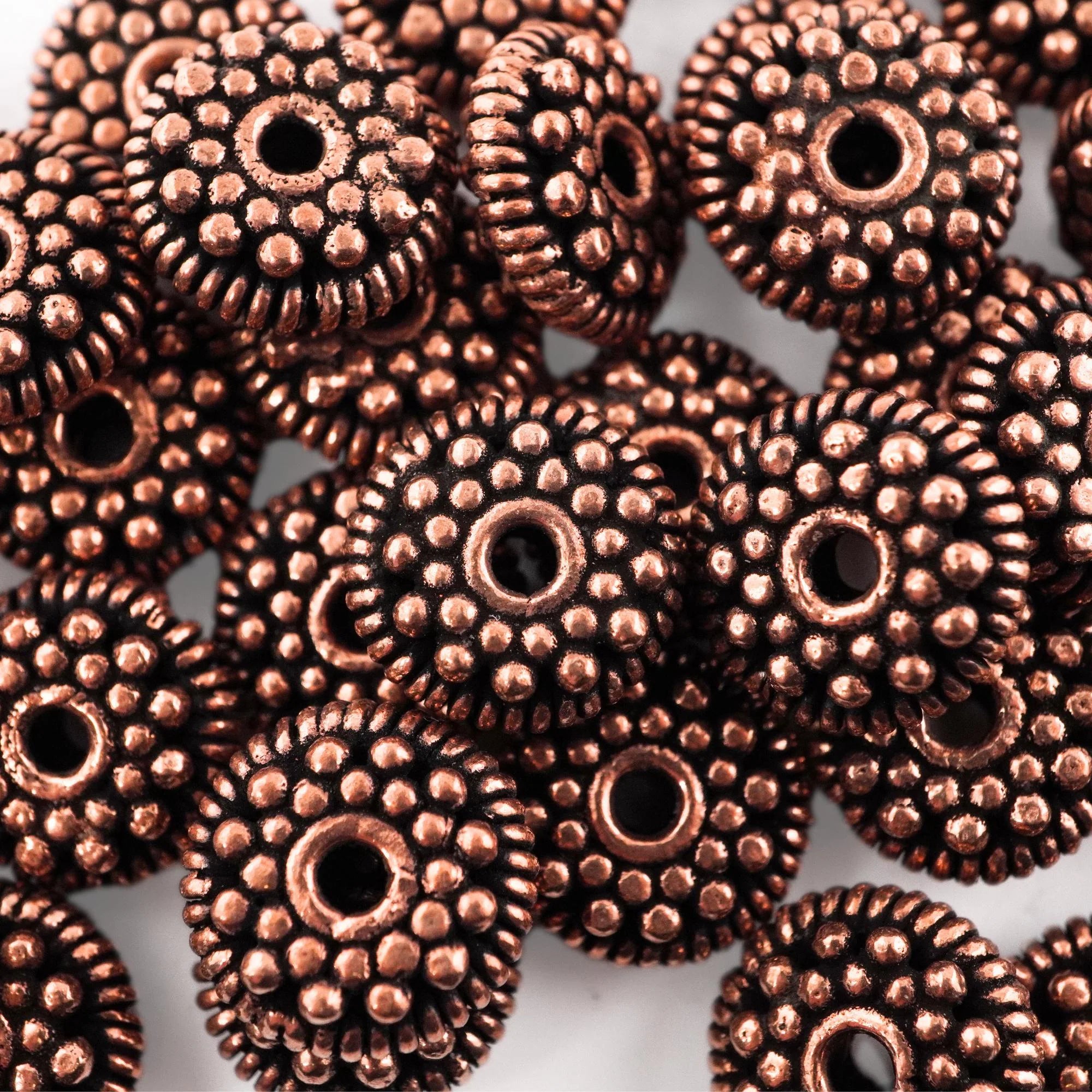TierraCast antique copper spacer bead close-up