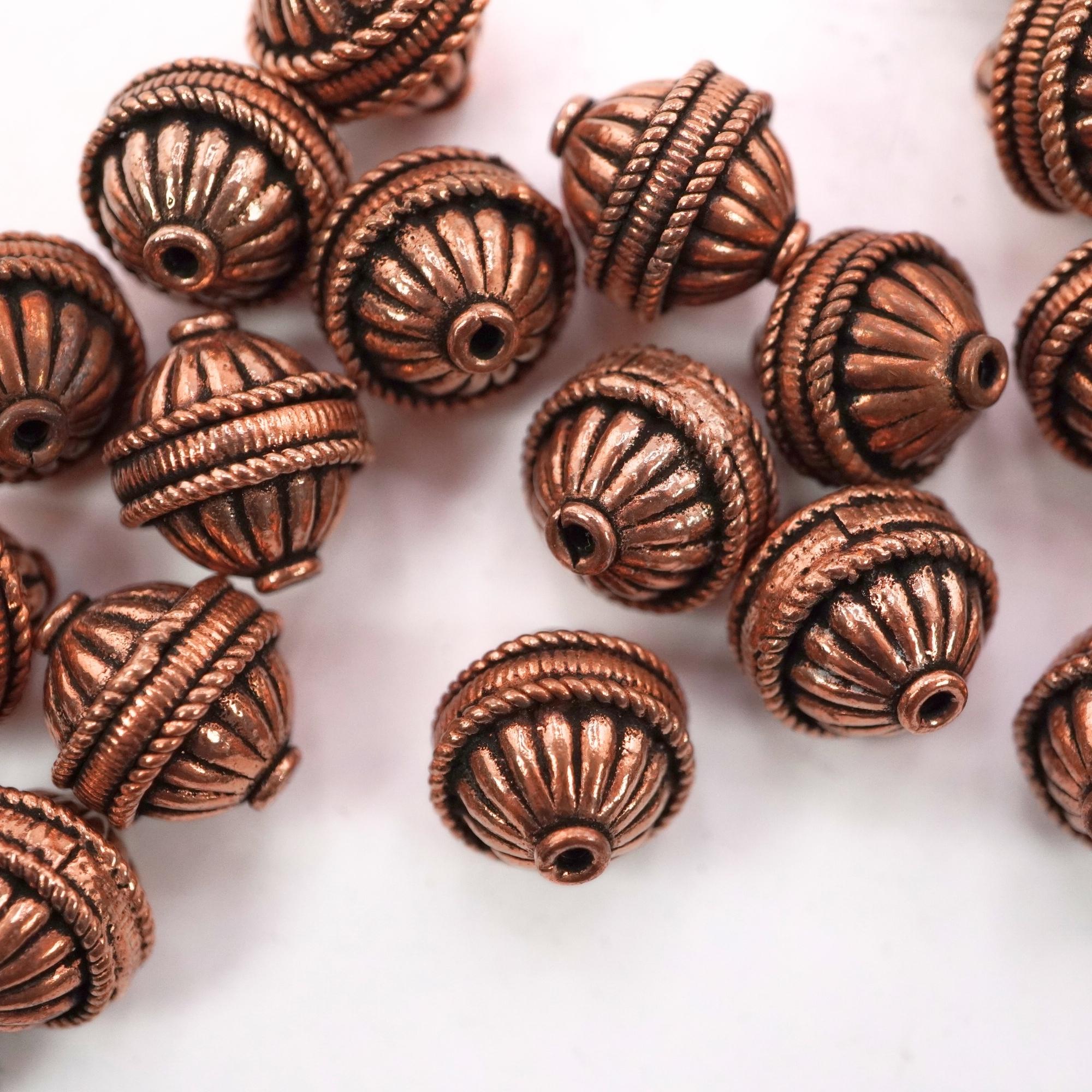 TierraCast rondelle Bali beads