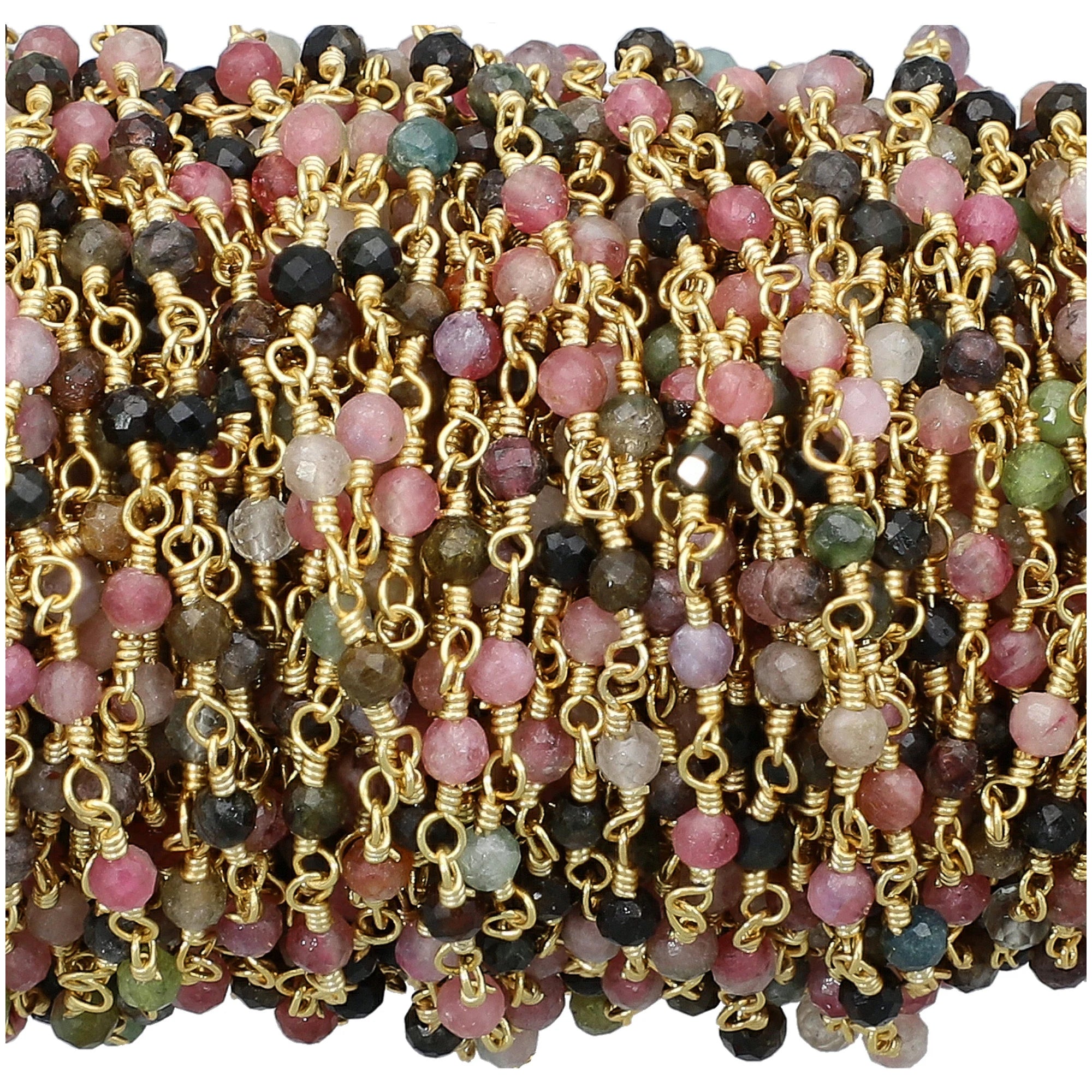 Tourmaline gemstone chain by foot