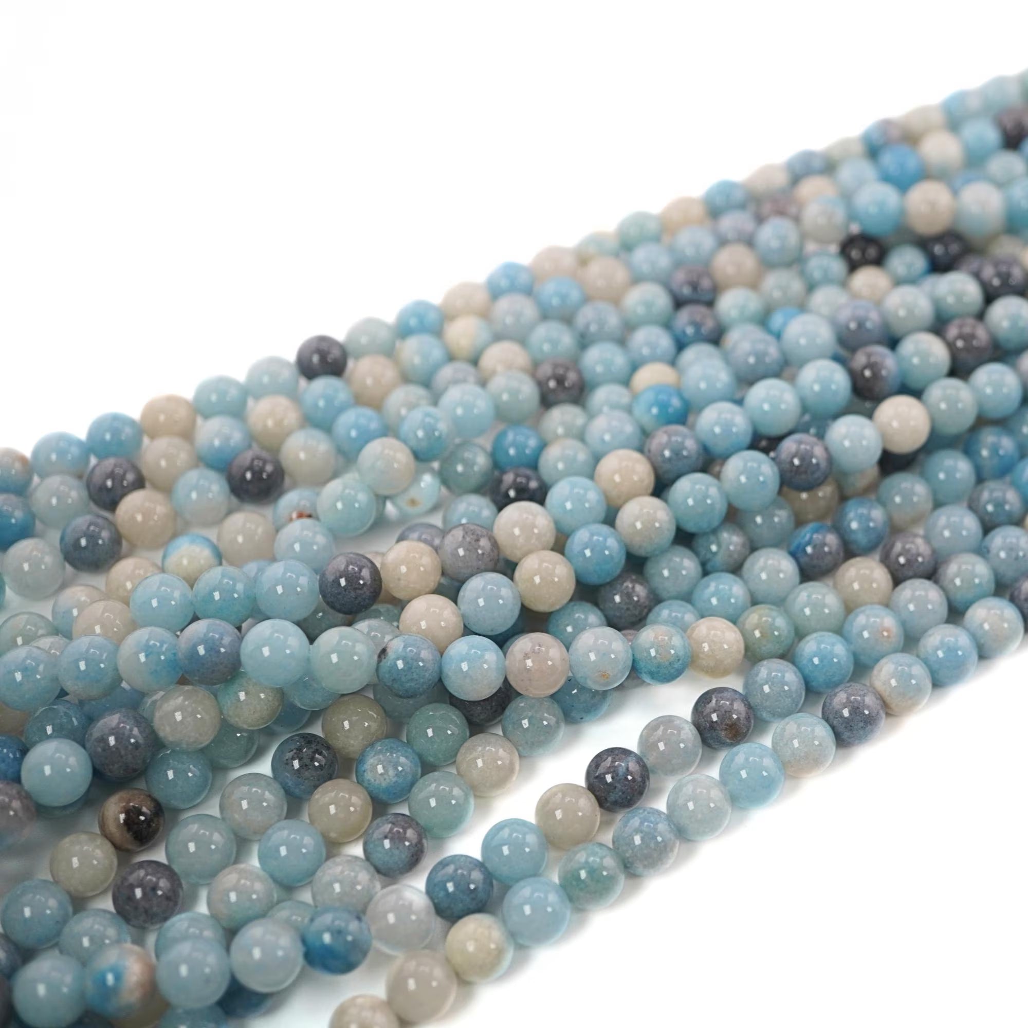 Trolleite Smooth Round Shape Gemstone Beads For Jewelry Making, 8mm Beads, 15 Strand