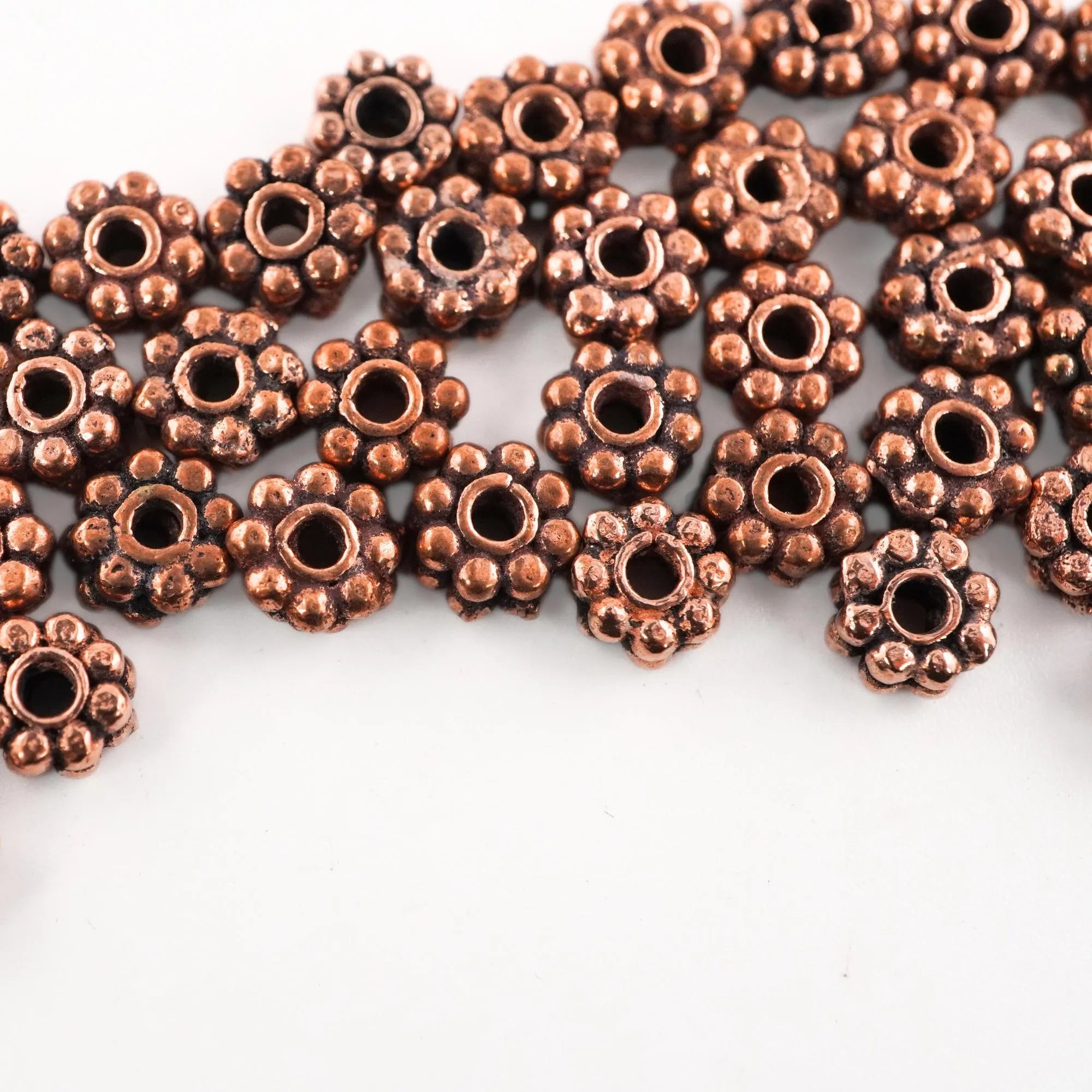 Vintage metal spacer beads for jewelry