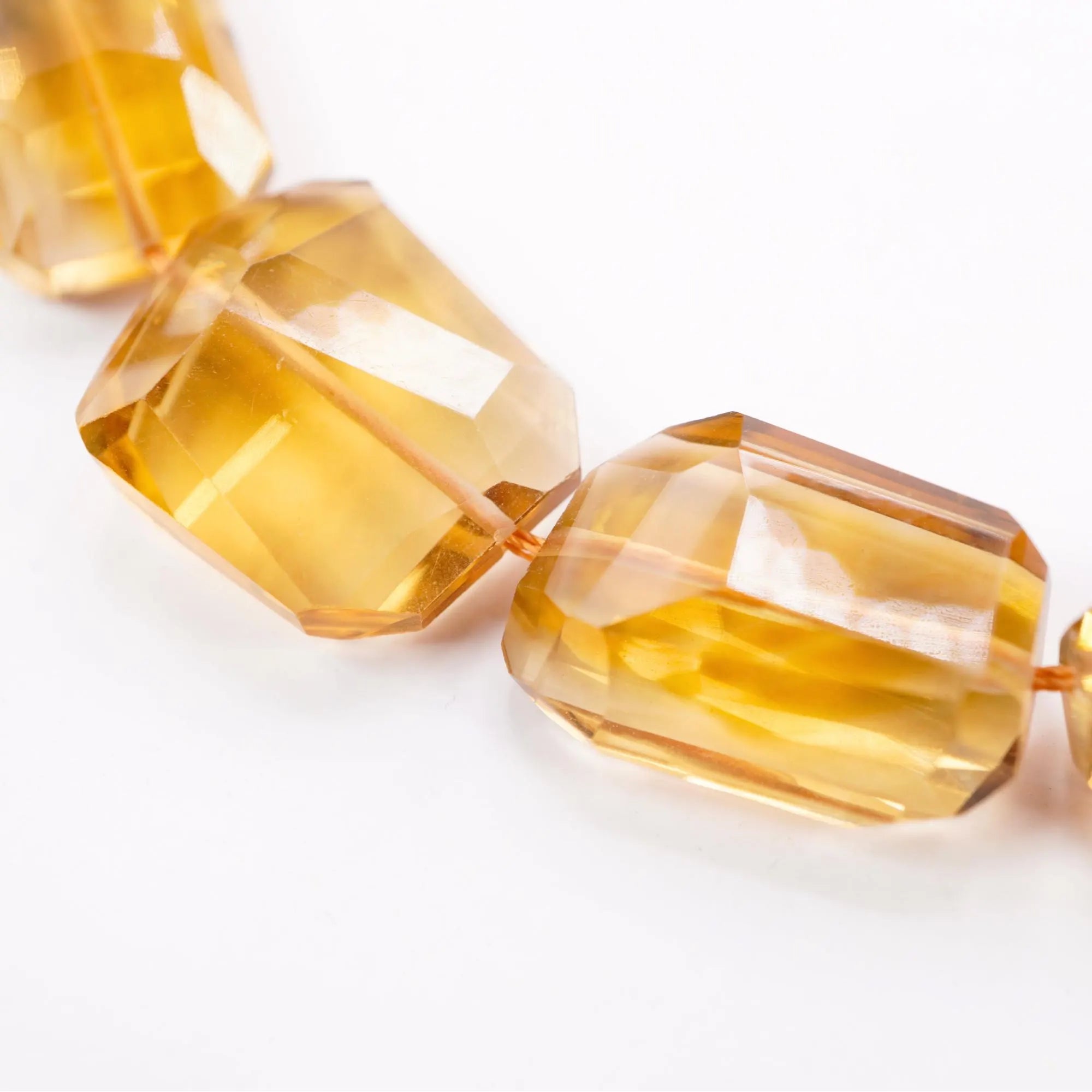 Whiskey Quartz Faceted Nuggets Shape Gemstone Strand Beads