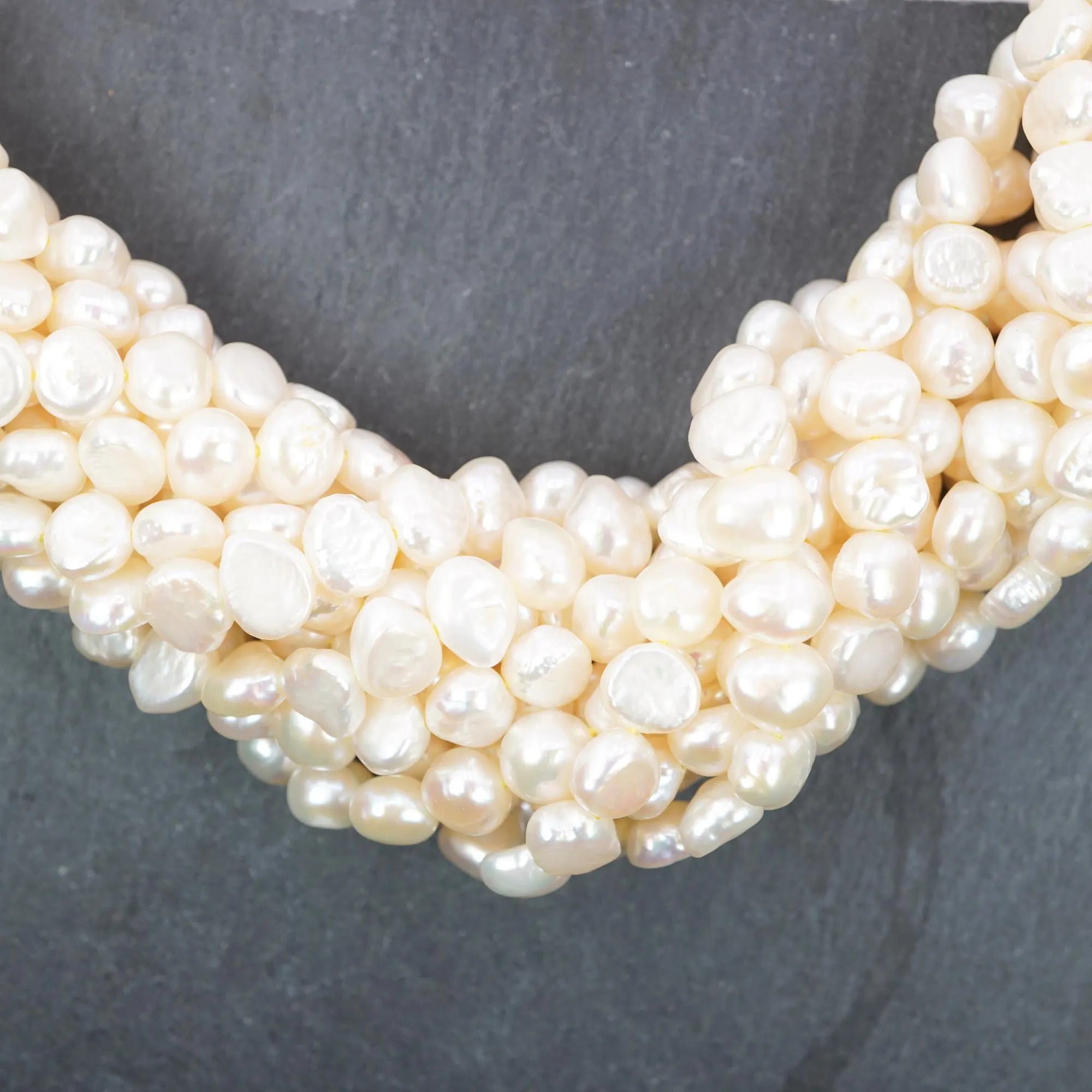 White Freshwater Pearl Baroque Shape Strand Beads