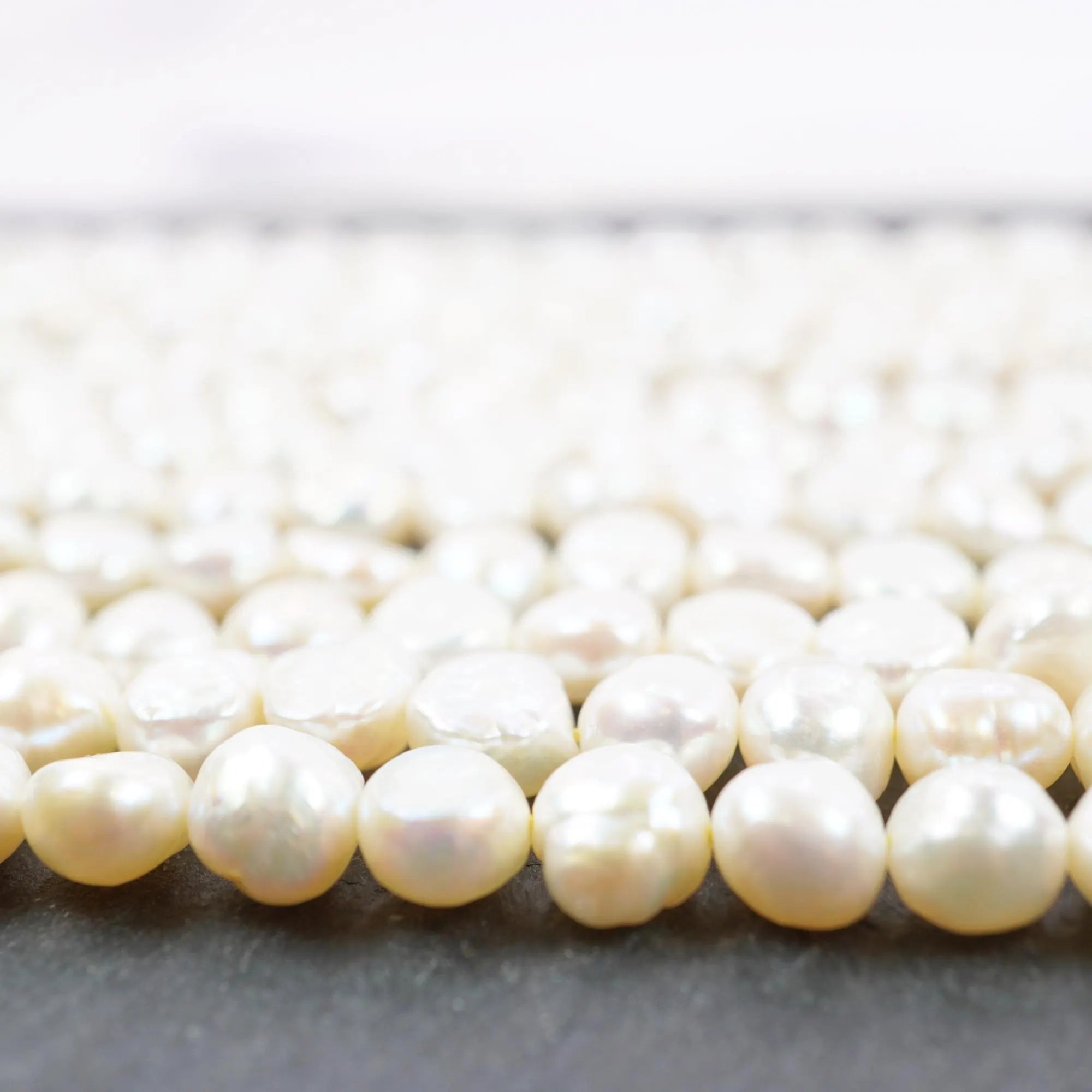 White Freshwater Pearl Baroque Shape Strand Beads