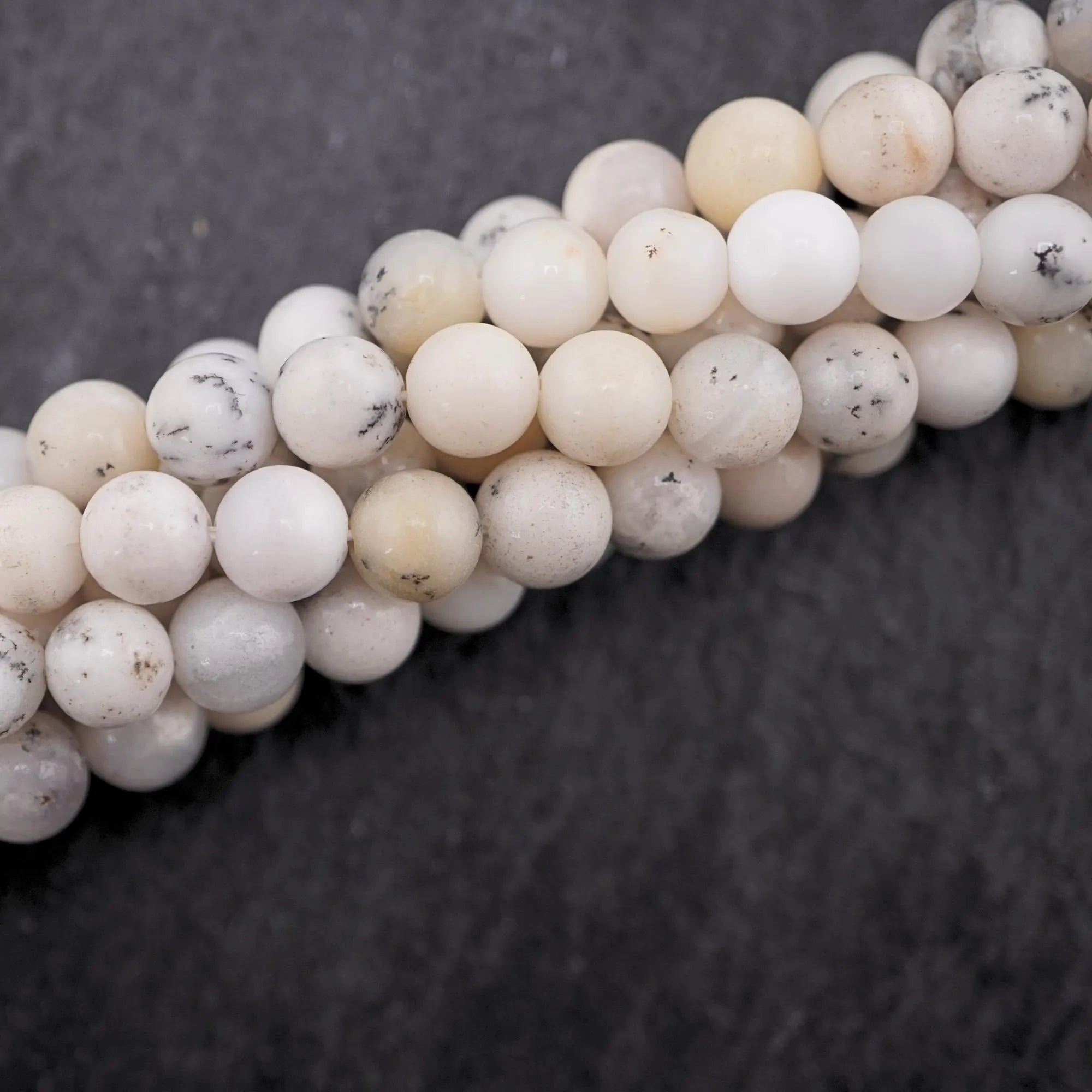 White Opal Gemstone Beads