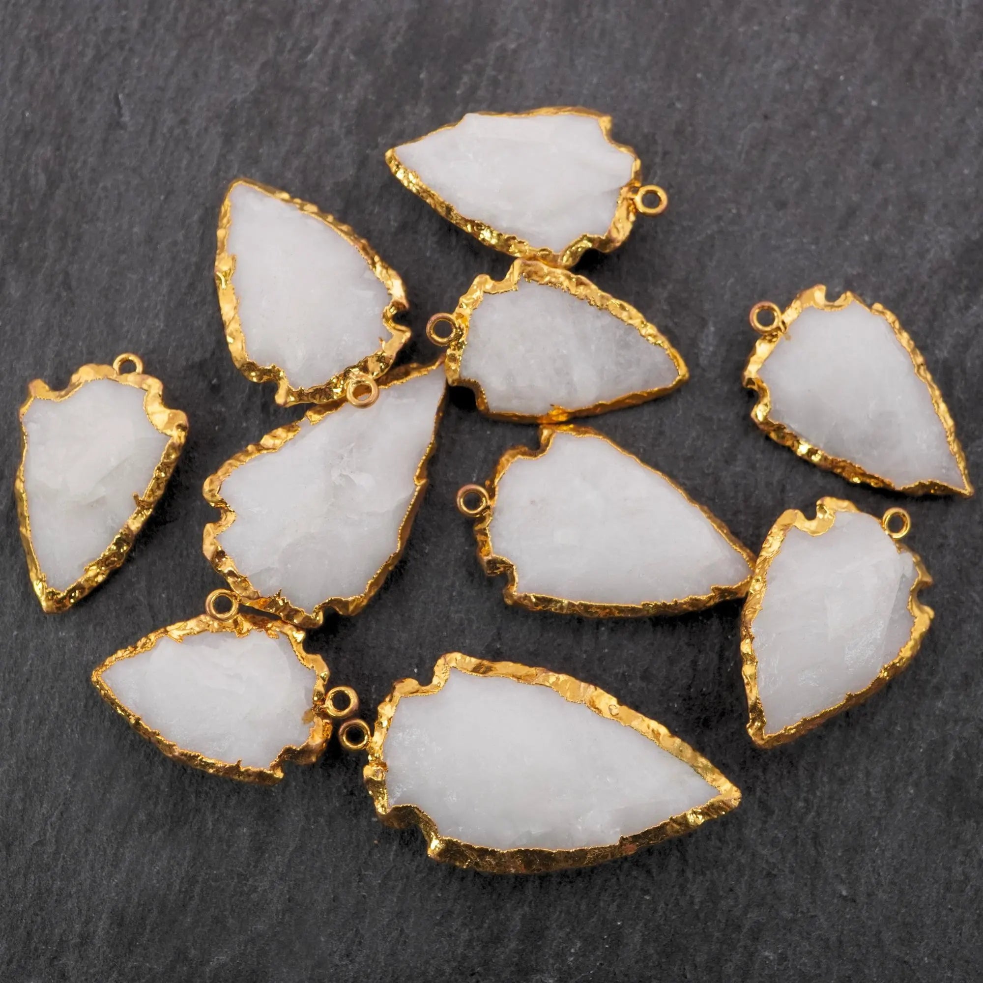 White Quartz Arrowhead Shape
