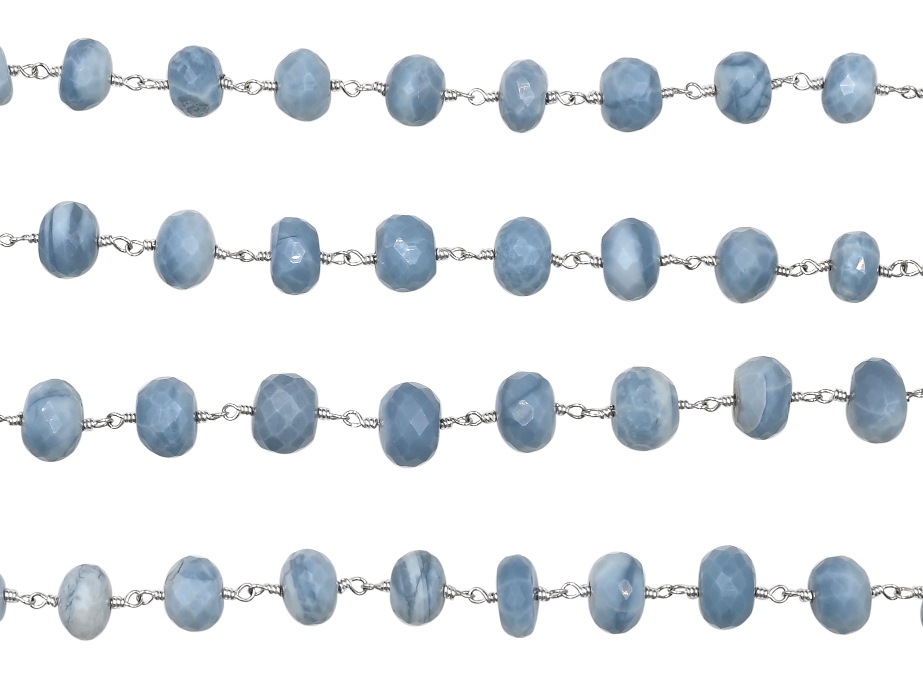 Wholesale Blue Opal Gemstone Beads Chain