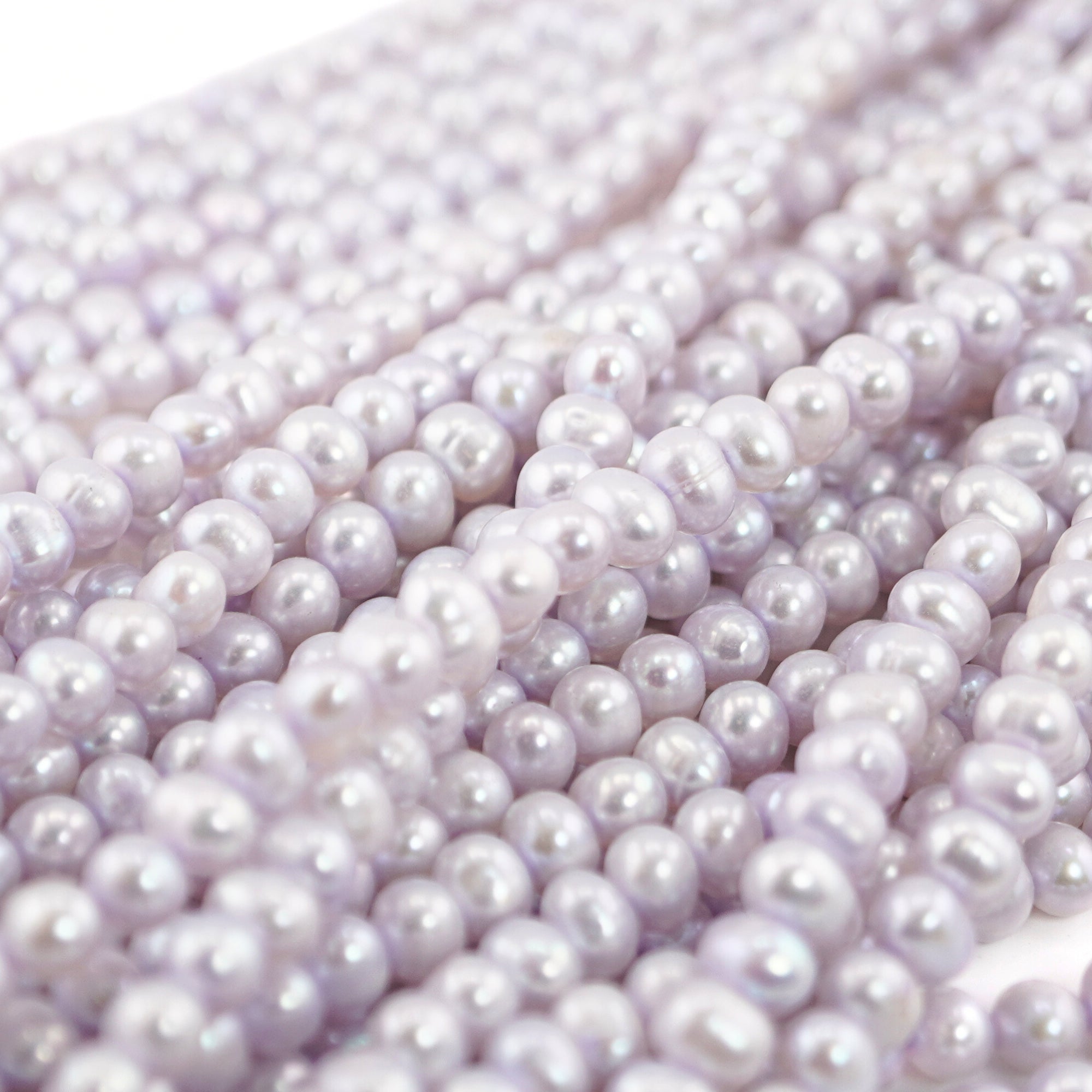 Wholesale Pearl Beads Lilac Color Gemstone Beads