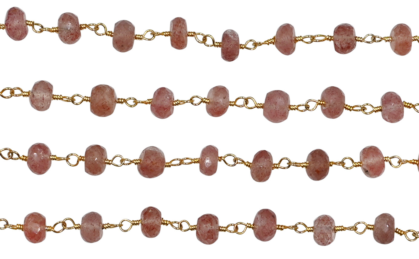 Wholesale Strawberry Quartz Beads Chain