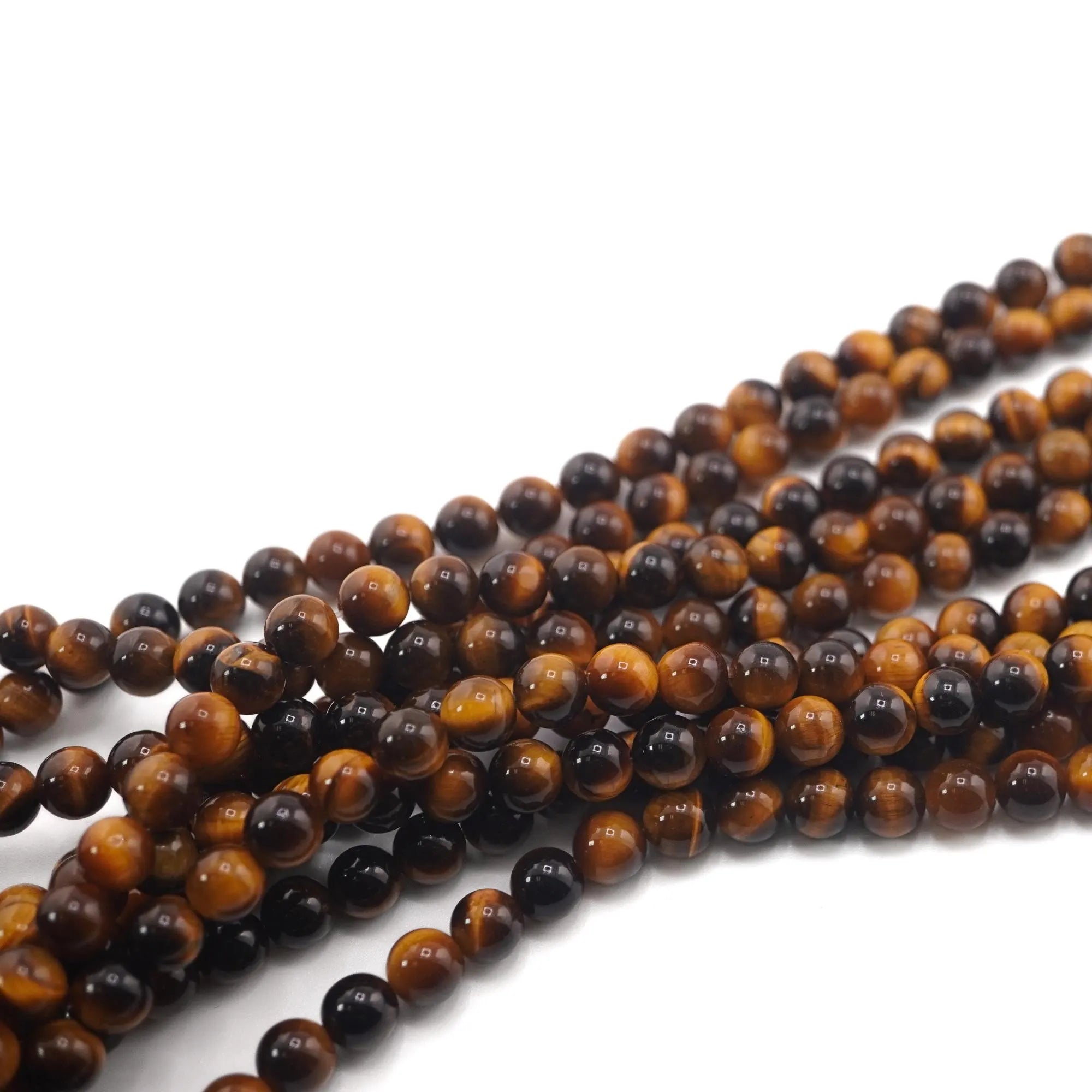 Yellow Tiger Eye Smooth Round Gemstone Shape Strand Beads