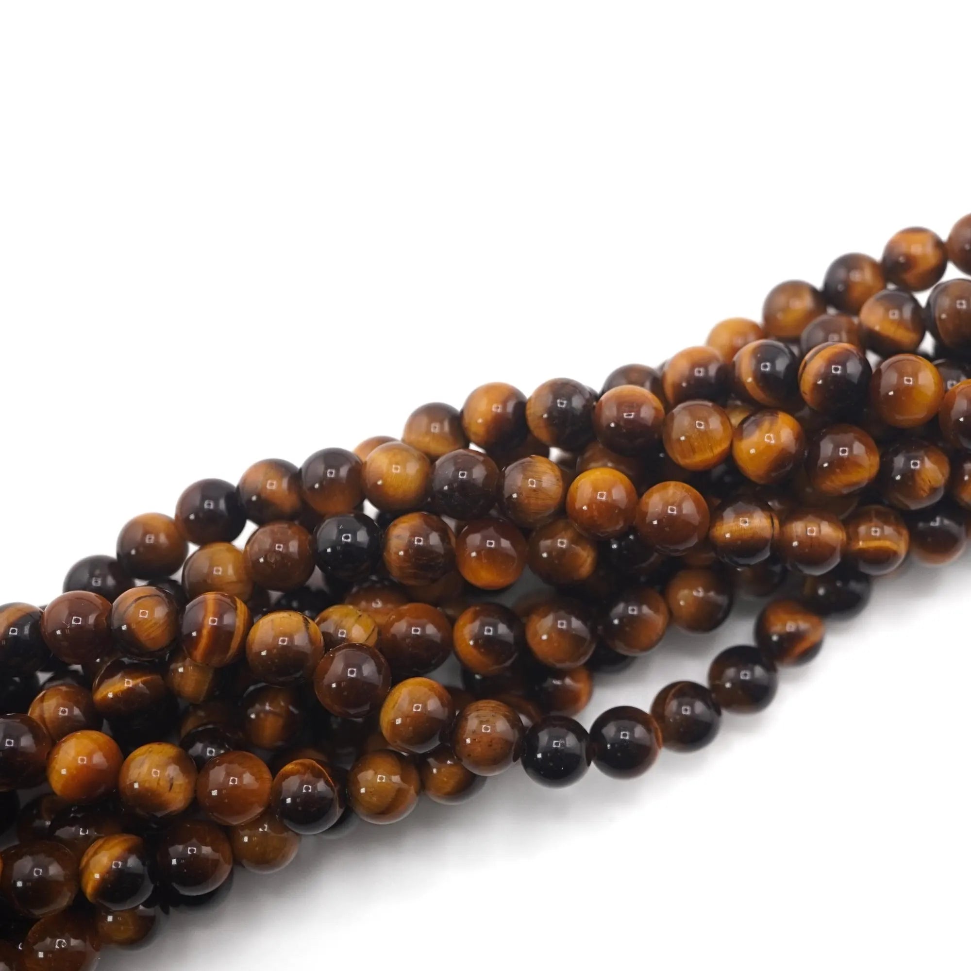 Yellow Tiger Eye Smooth Round Gemstone Shape Strand Beads