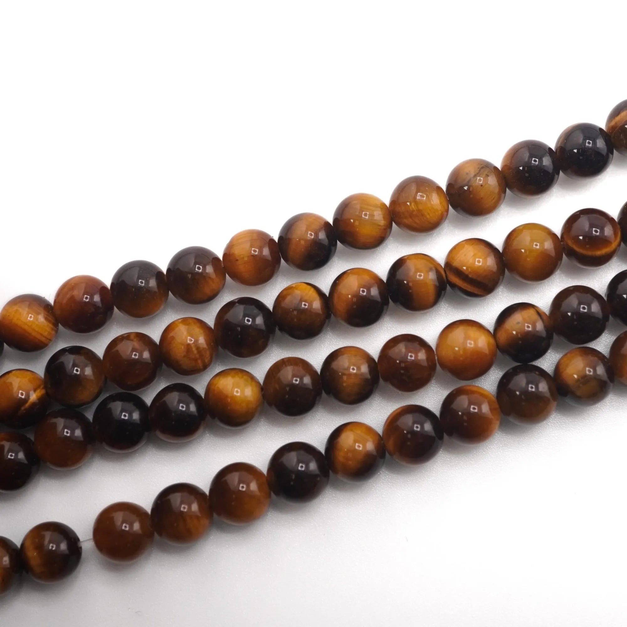 Yellow Tiger Eye Smooth Round Gemstone Shape Strand Beads