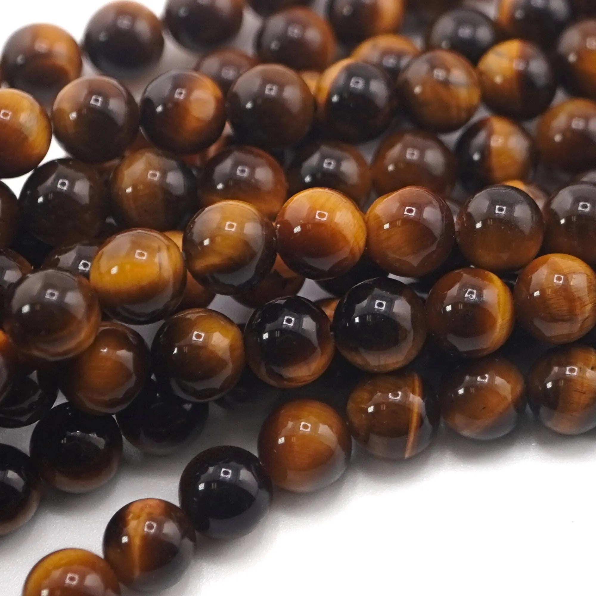 Yellow Tiger Eye Smooth Round Gemstone Shape Strand Beads