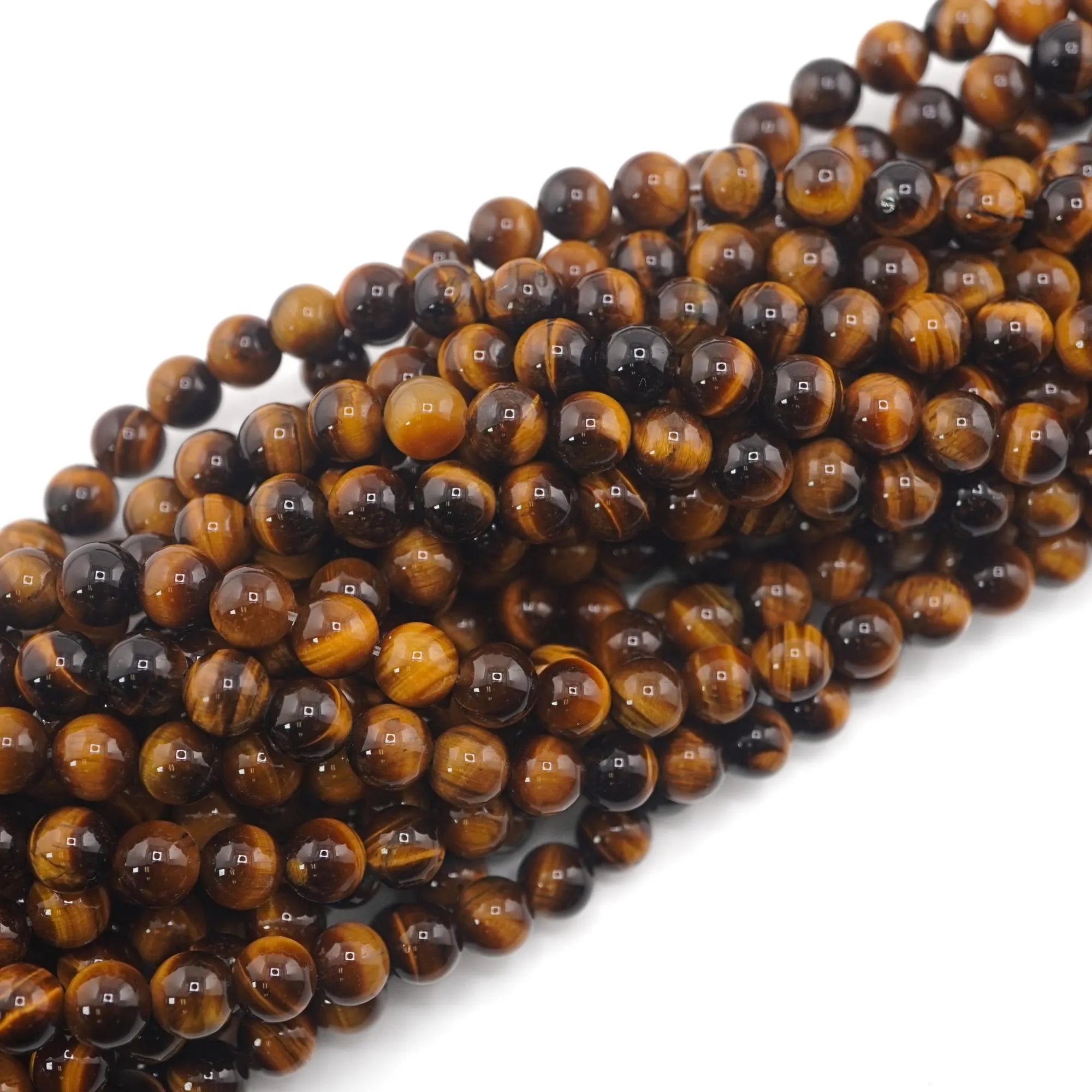 Yellow Tiger Eye Smooth Round Shape Gemstone Strand Beads