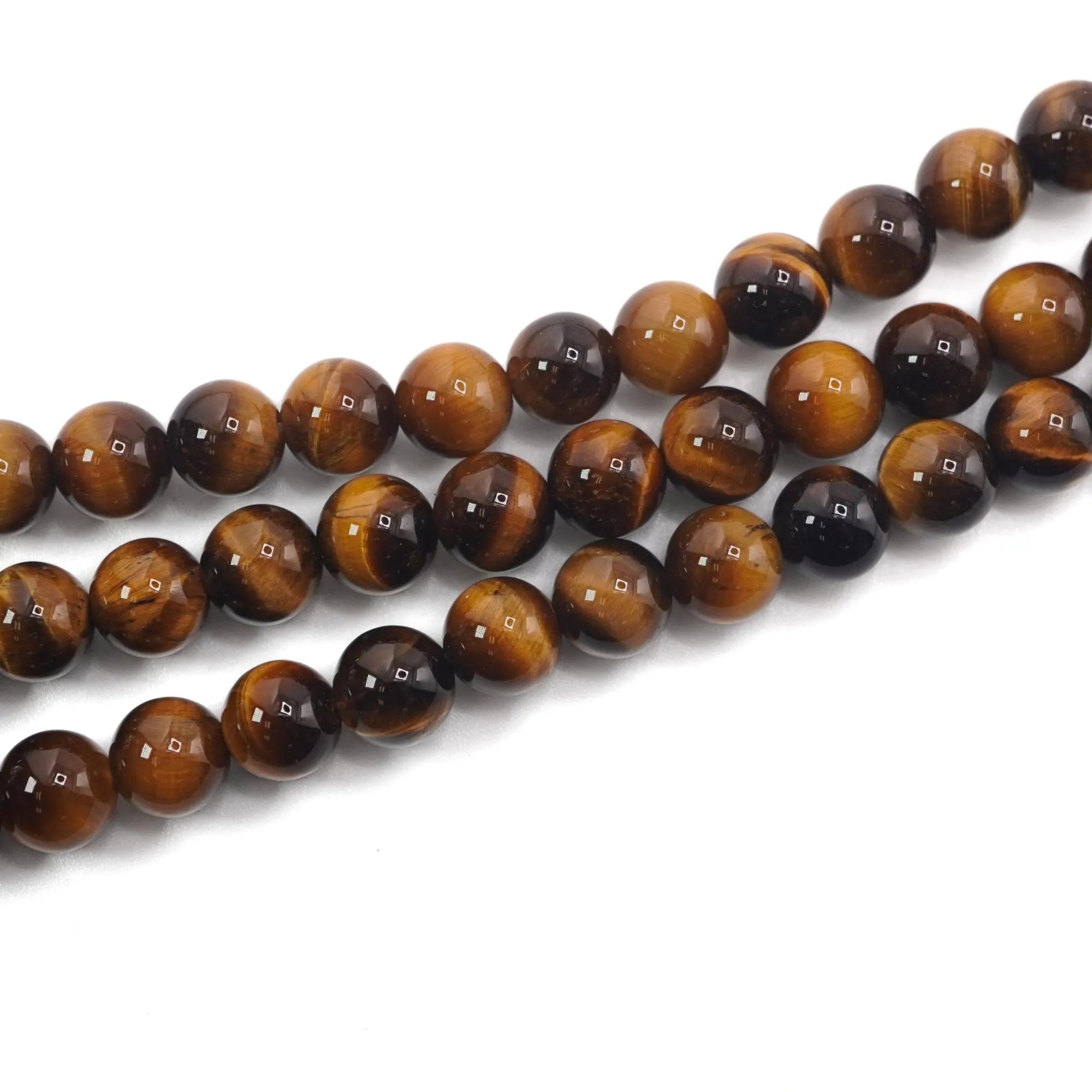 Yellow Tiger Eye Smooth Round Shape Gemstone Strand Beads