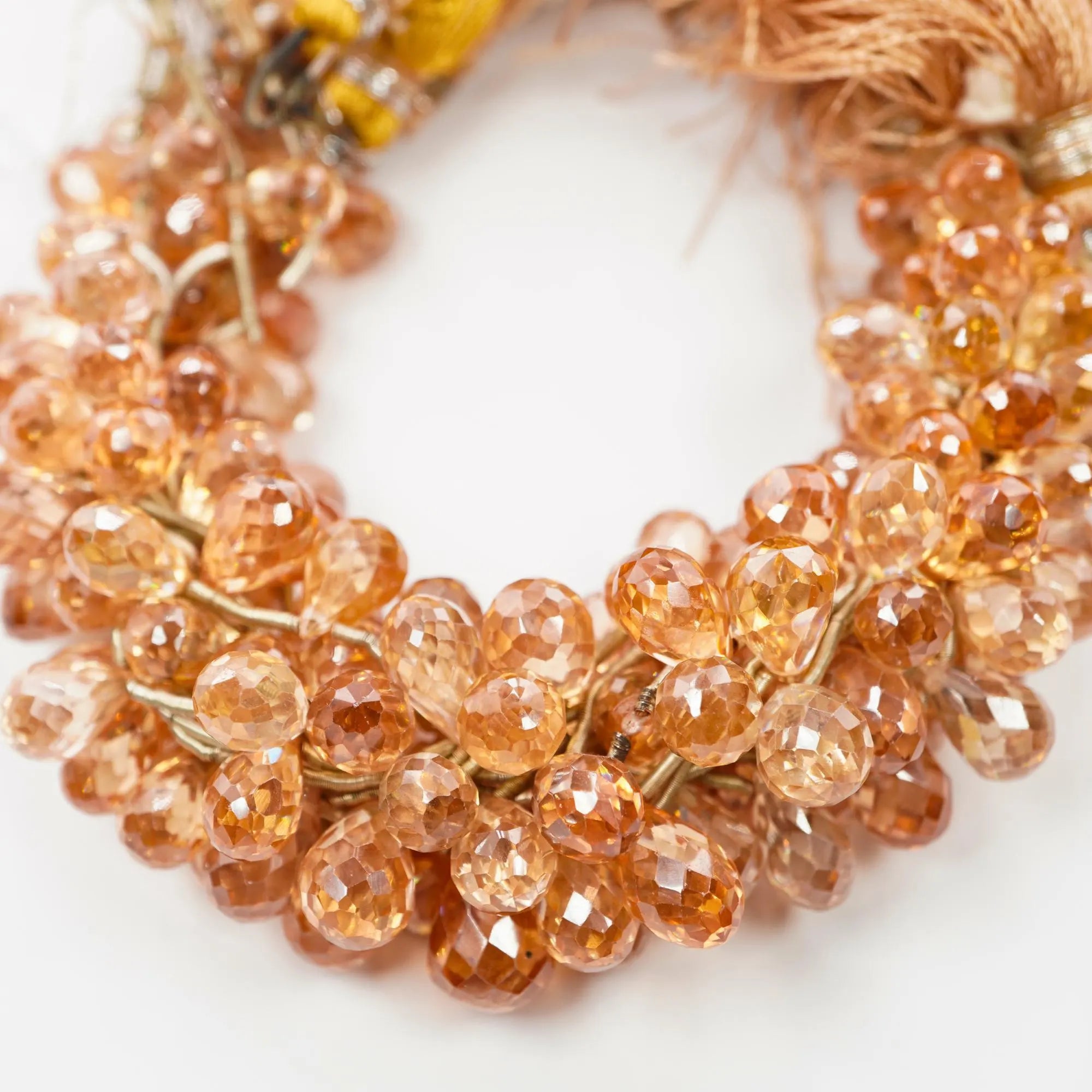 Zircon Faceted Teardrop Shape Gemstone Strand Beads